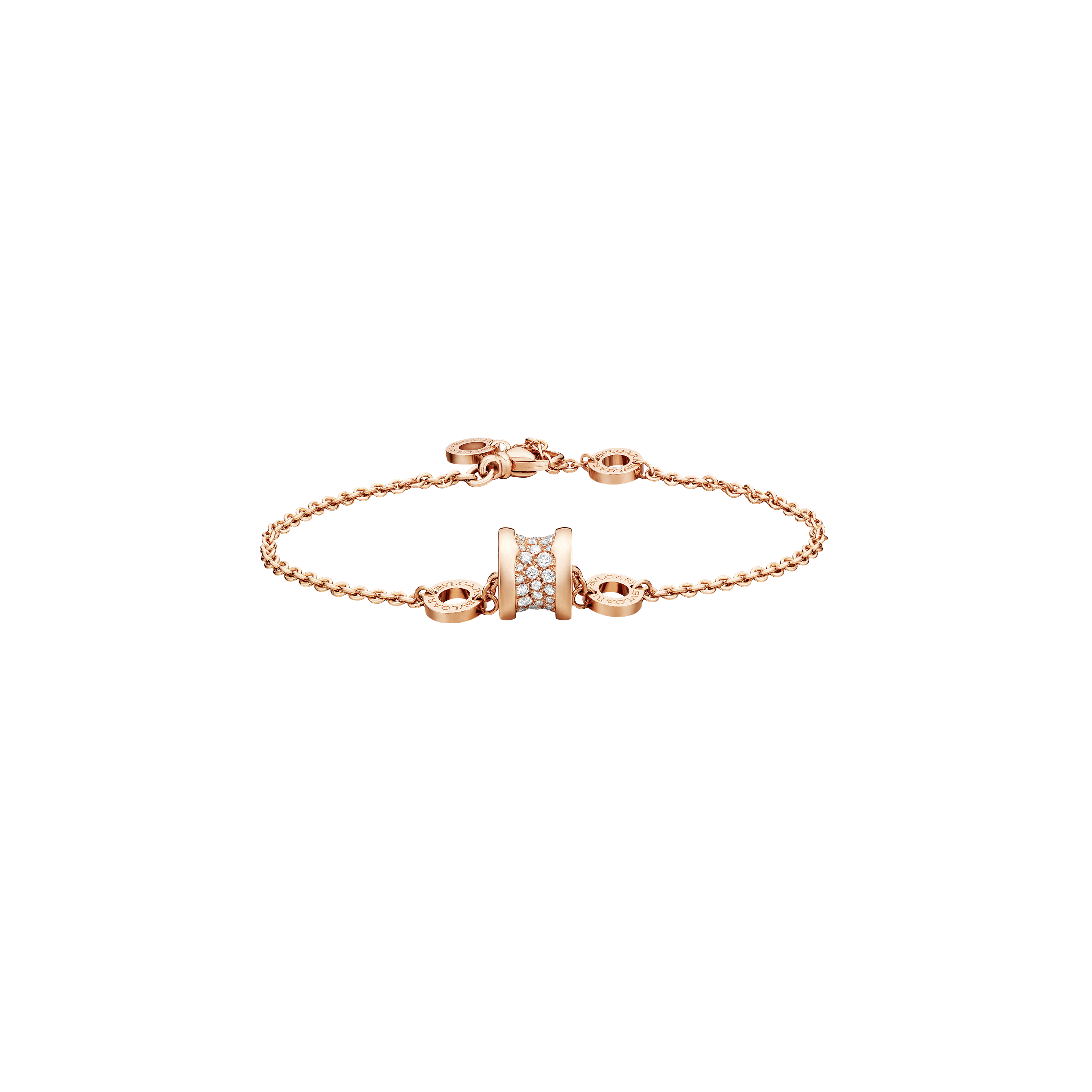Bulgari | BRACCIALE B.ZERO1 IN ORO ROSA CON PAV&Egrave; DI DIAMANTI - BR857358 - BR857358 (1)