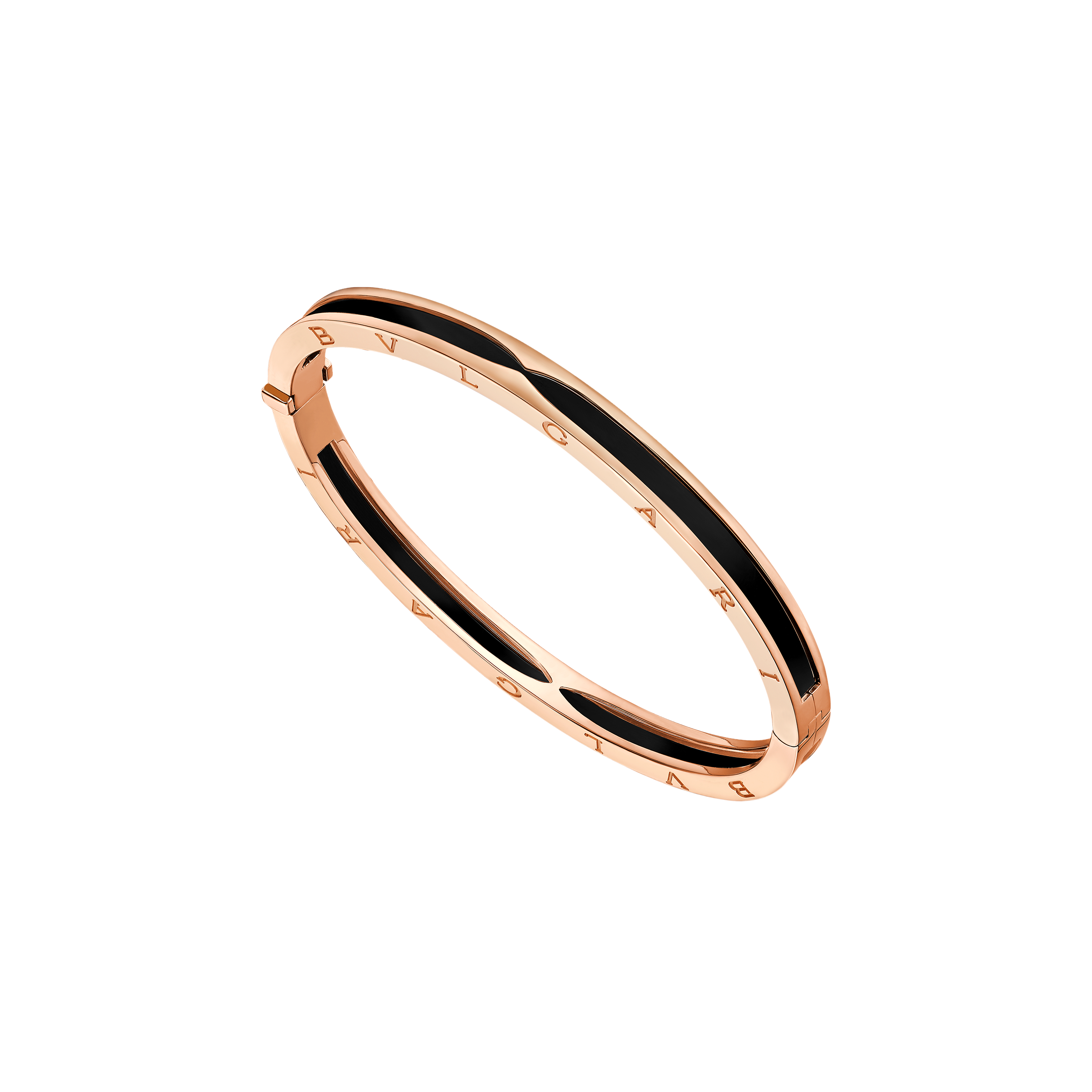 Bulgari | BRACCIALE B.ZERO1 IN ORO ROSA E CERAMICA NERA - BR857618 - BR857618 (1)