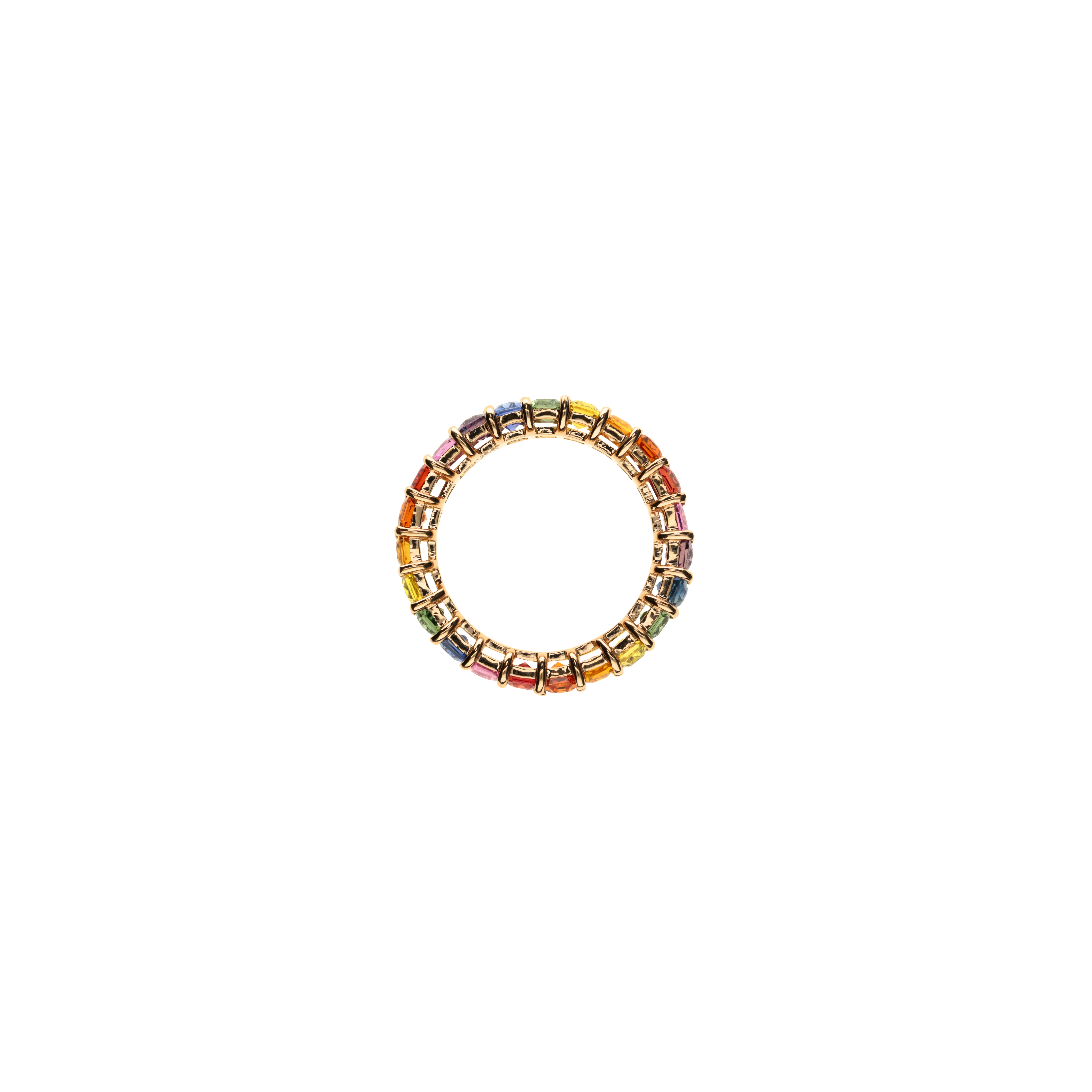 Bartorelli Italian Jewels | ANELLO VERETTA IN ORO ROSA E ZAFFIRI MULTICOLOR - KR1001/MS (3)