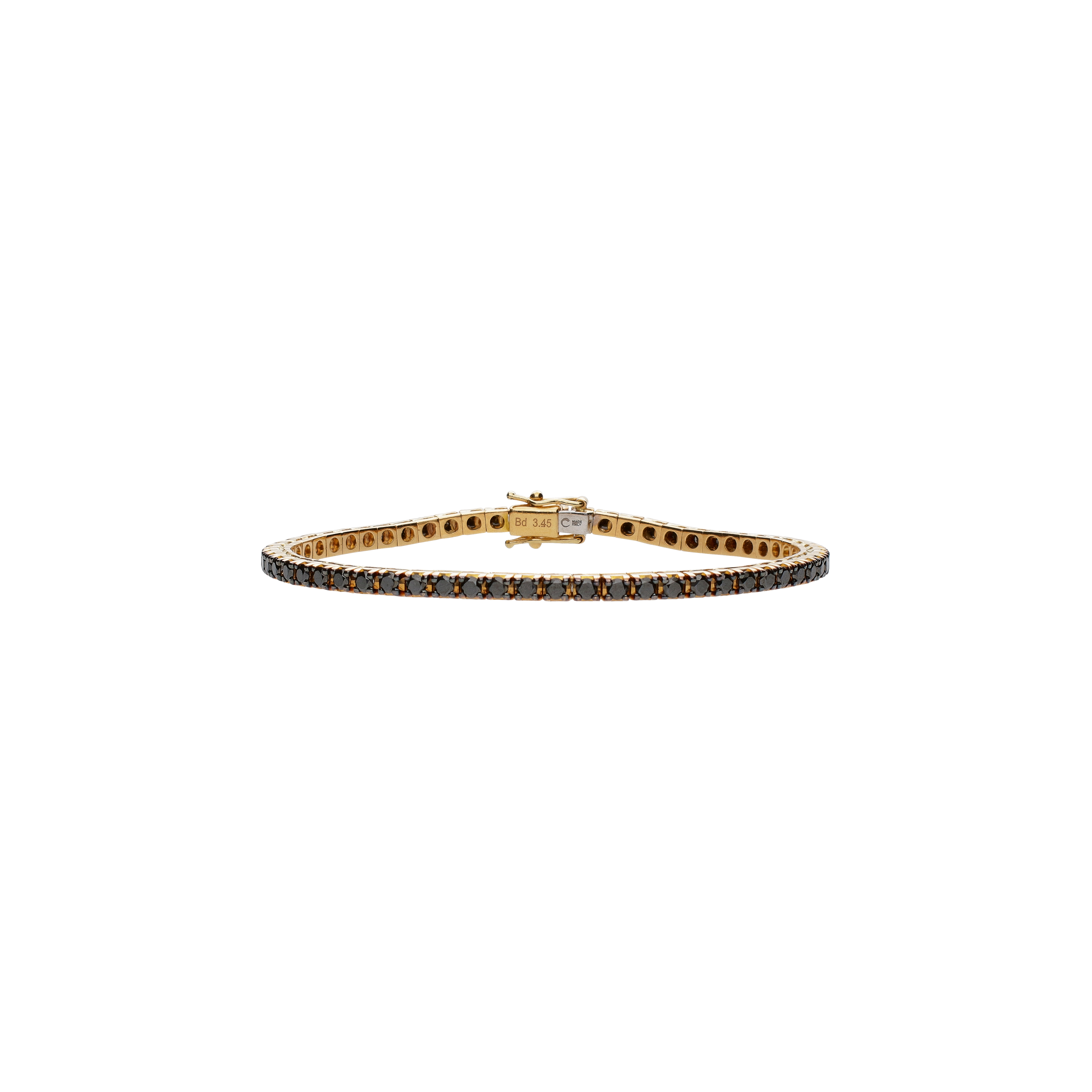 Bartorelli Italian Jewels | BRACCIALE TENNIS IN ORO ROSA E DIAMANTI NERI - 82441115 (1)