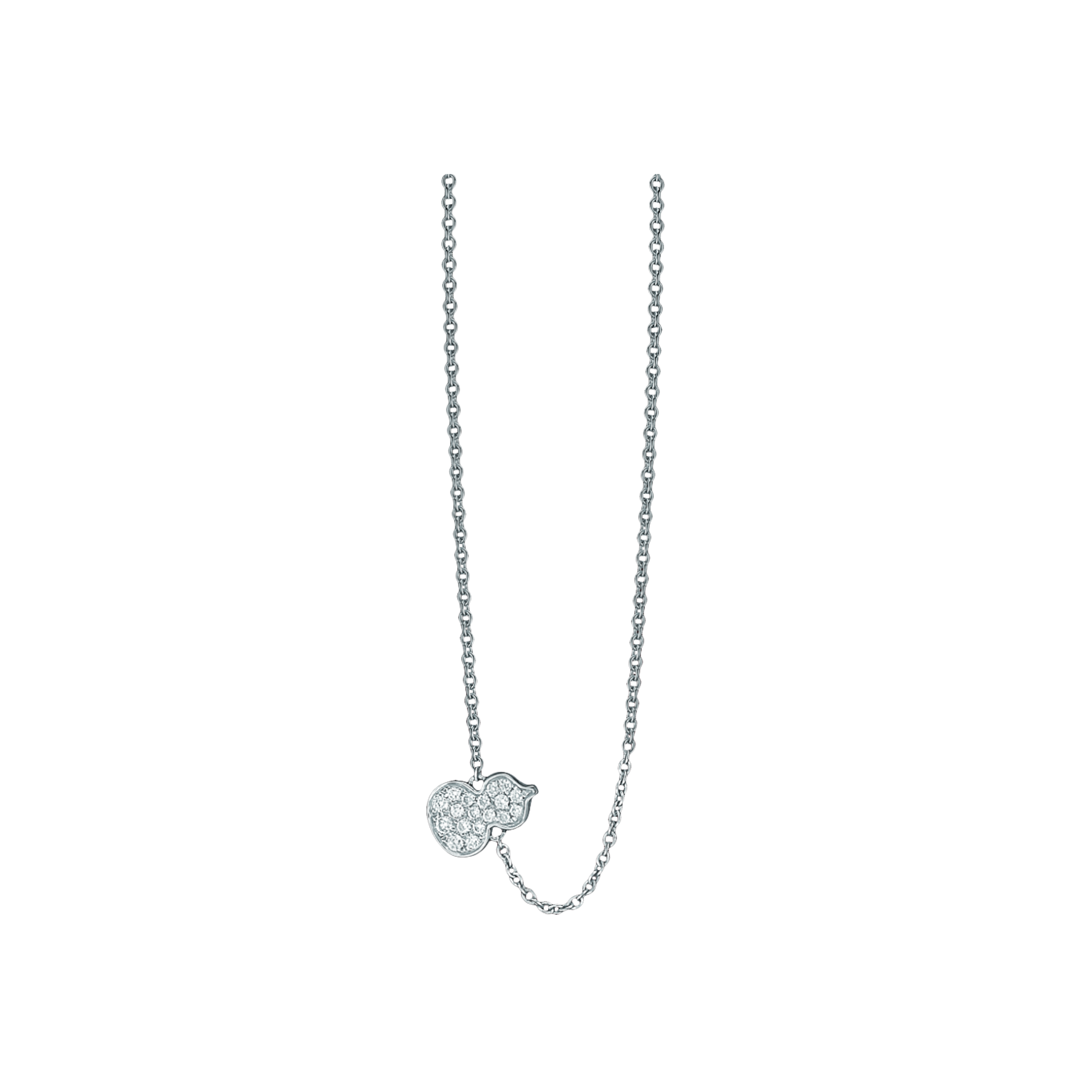 Qeelin | COLLANA PETITE WULU IN ORO BIANCO CON PAV&Egrave; DI DIAMANTI - WU-050-FPNL-WGD - WUN50ACWGDI (1)