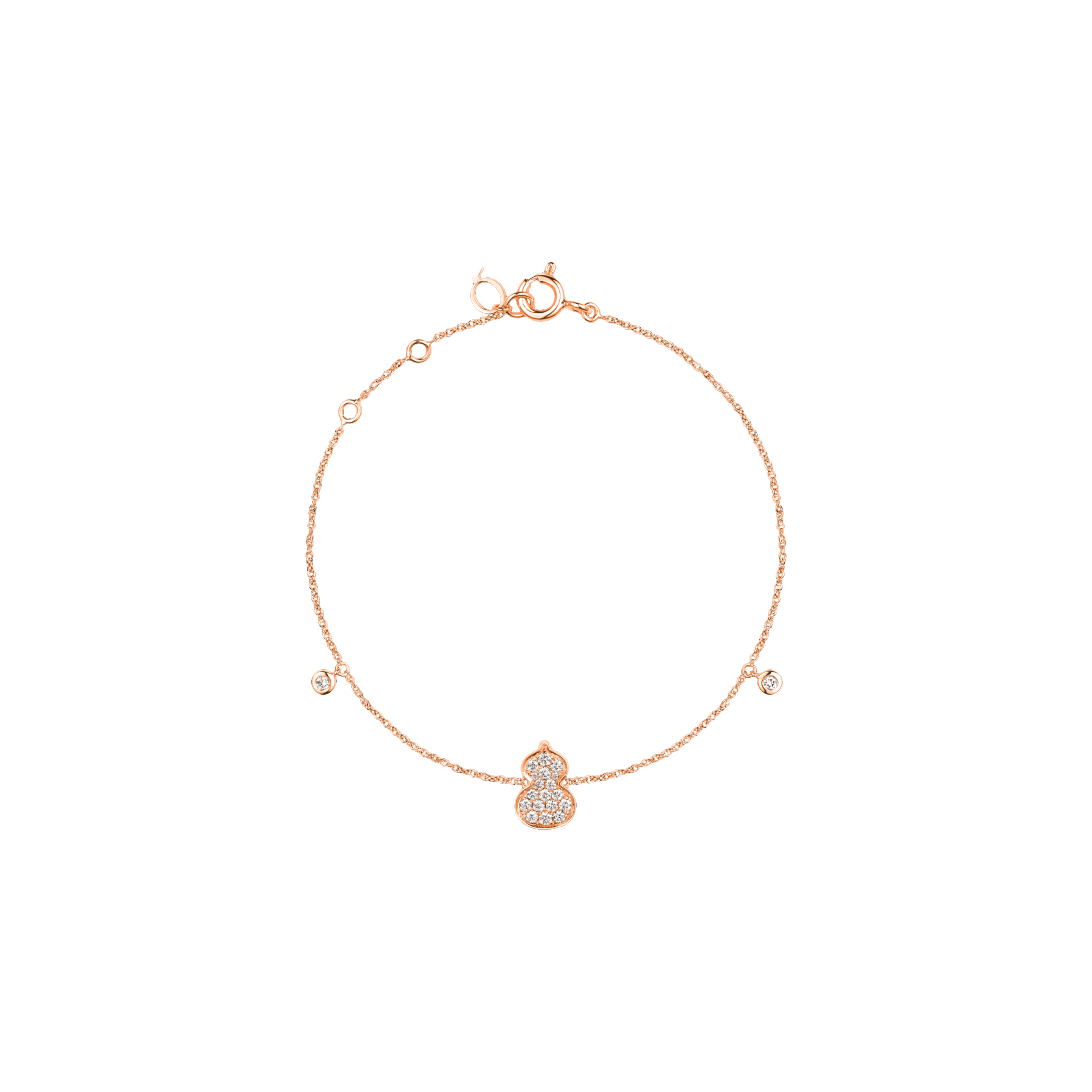 Qeelin | BRACCIALE PETITE WULU IN ORO ROSA CON PAV&Egrave; DI DIAMANTI - WU-BR0009A-RGD - WUBPT9ARGDI (1)