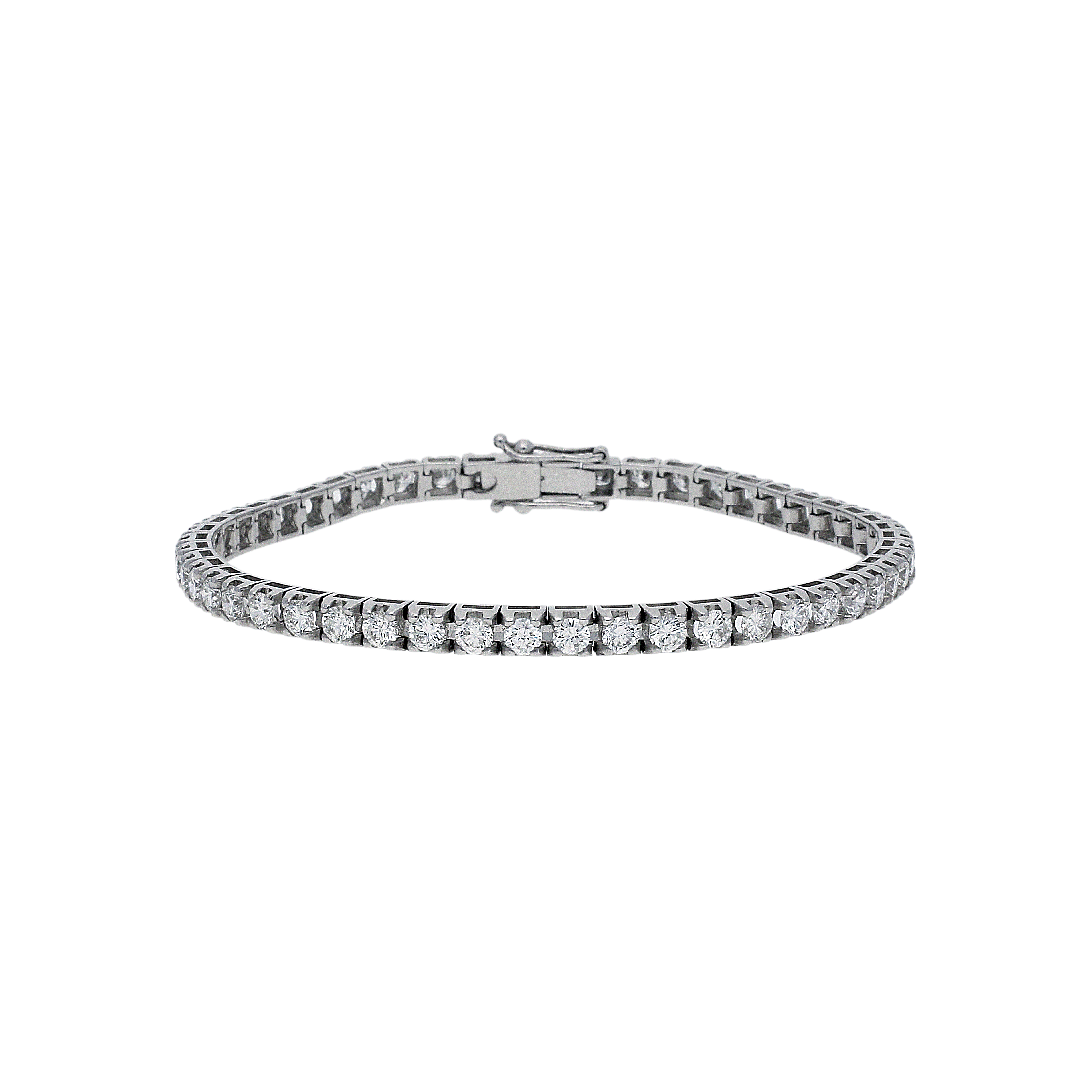 Bartorelli Italian Jewels | Bracciale tennis in oro bianco 18 carati e diamanti bianchi taglio brillante - BR10/3 (1)