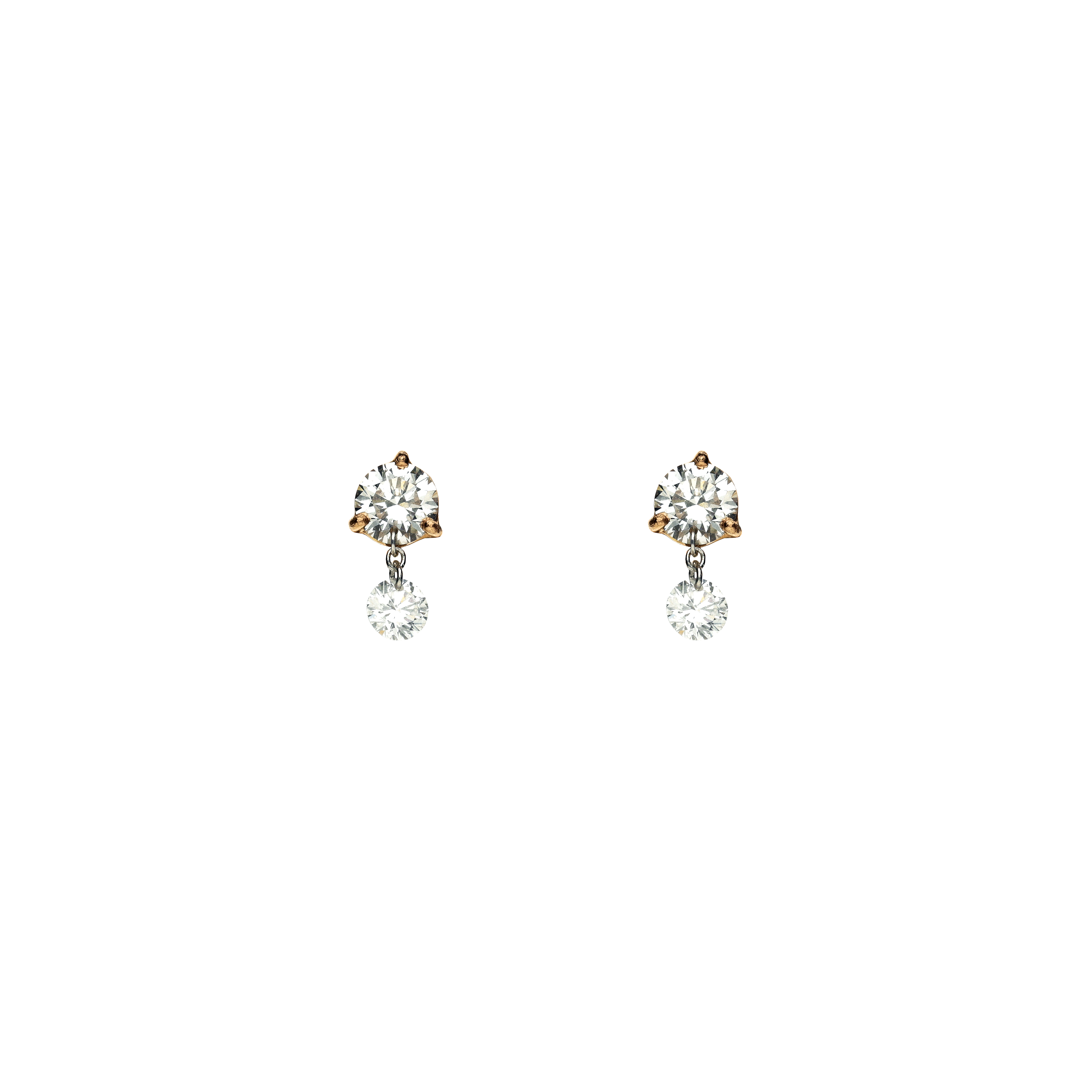 Bartorelli Italian Jewels | ORECCHINI PUNTO LUCE IN ORO ROSA E DIAMANTI - O333/15/8-D (1)