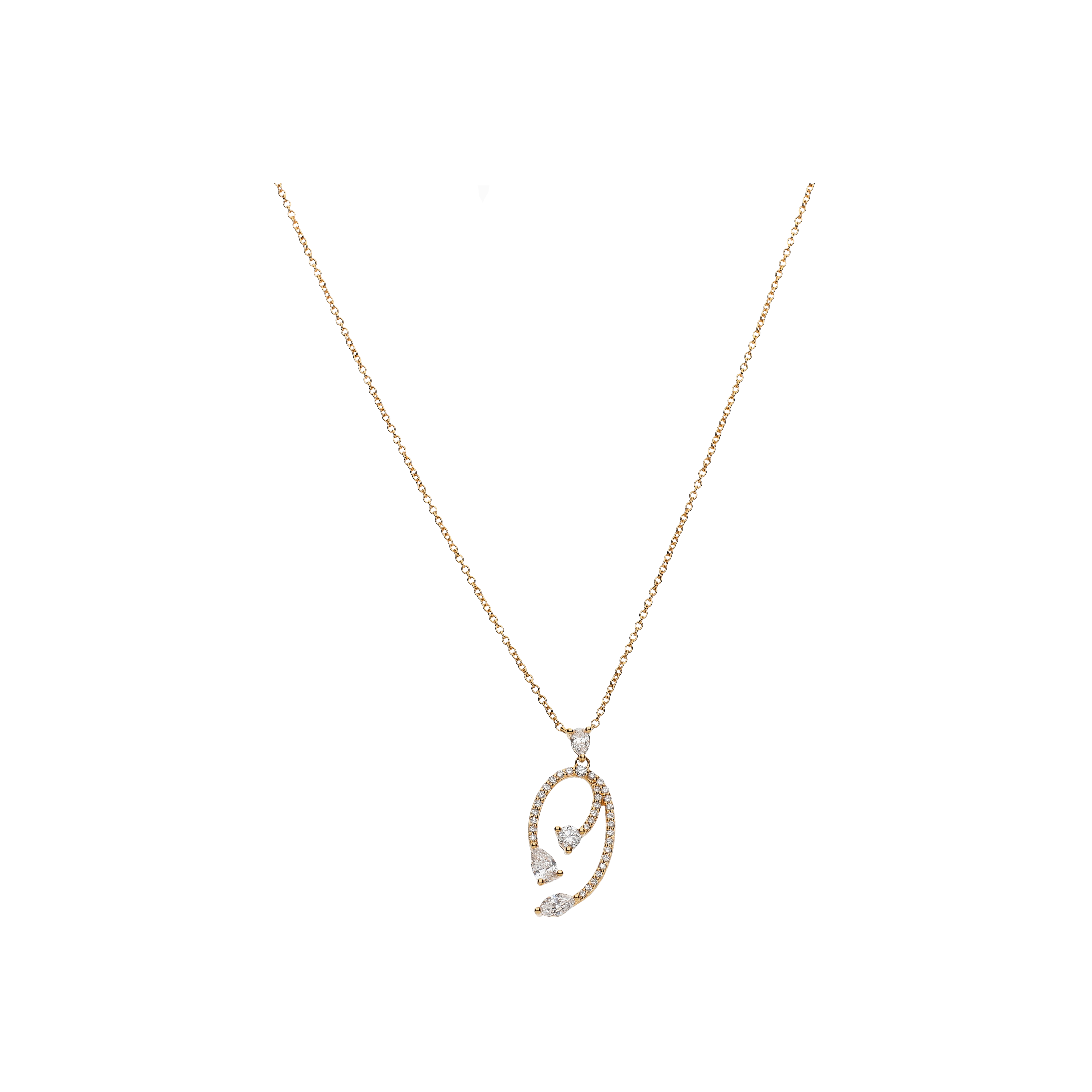 Bartorelli Italian Jewels | COLLANA RAMI IN ORO ROSA CON DIAMANTI - VN28561DP (1)