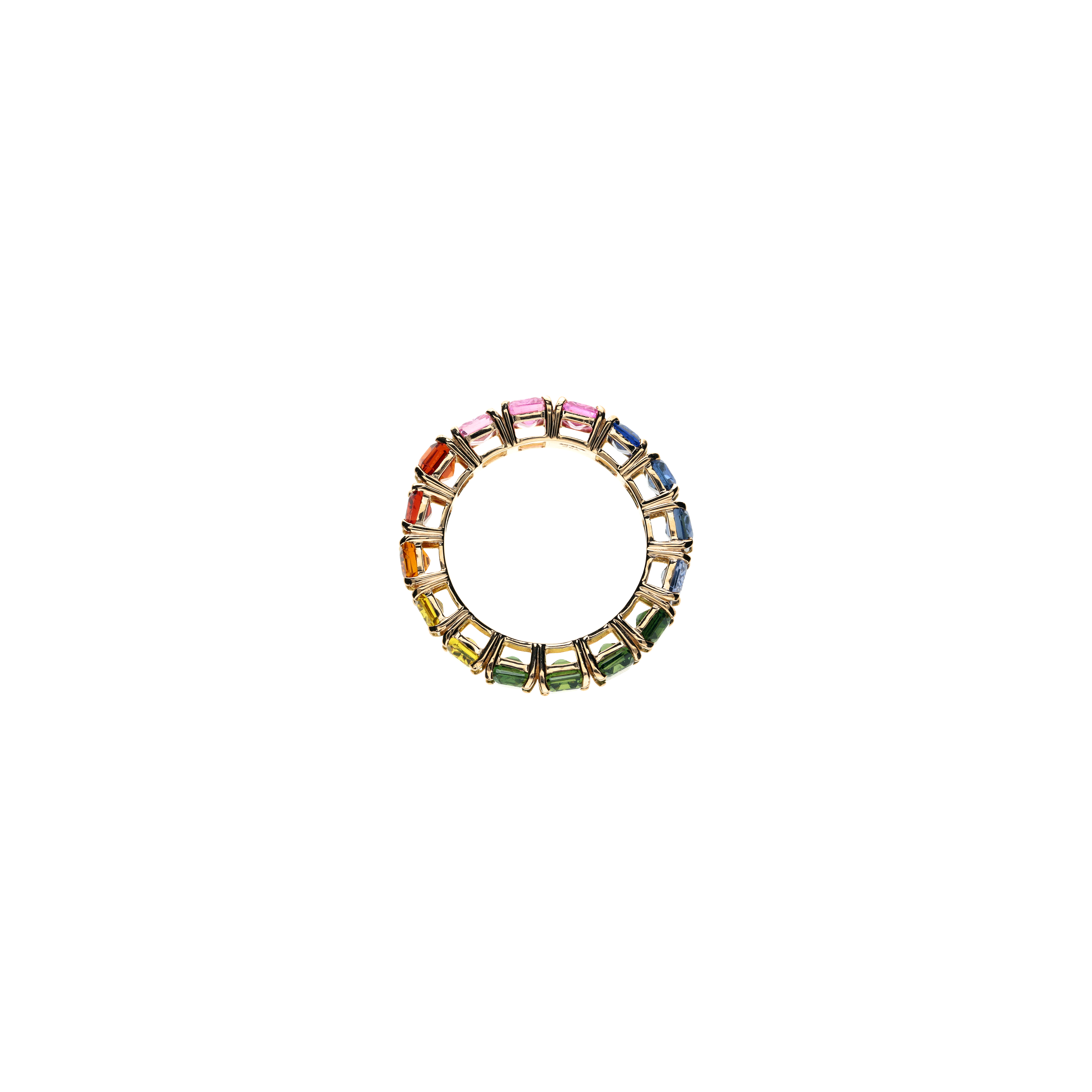 Bartorelli Italian Jewels | ANELLO VERETTA RAINBOW IN ORO ROSA CON ZAFFIRI MULTICOLOR - AR2374/MCS (3)