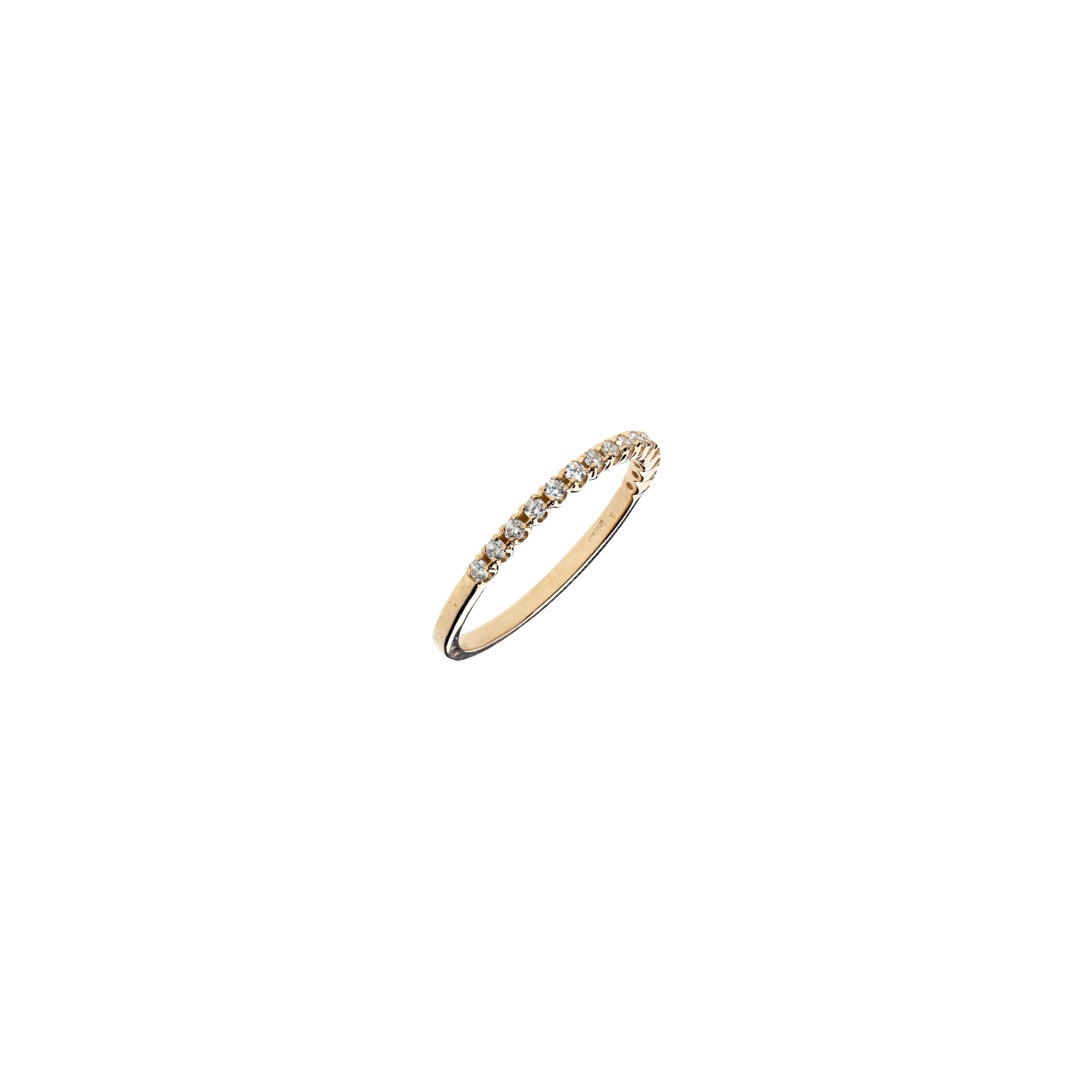 Bartorelli Italian Jewels | ANELLO VERETTA MEZZO GIRO IN ORO ROSA E DIAMANTI - A12223R (1)