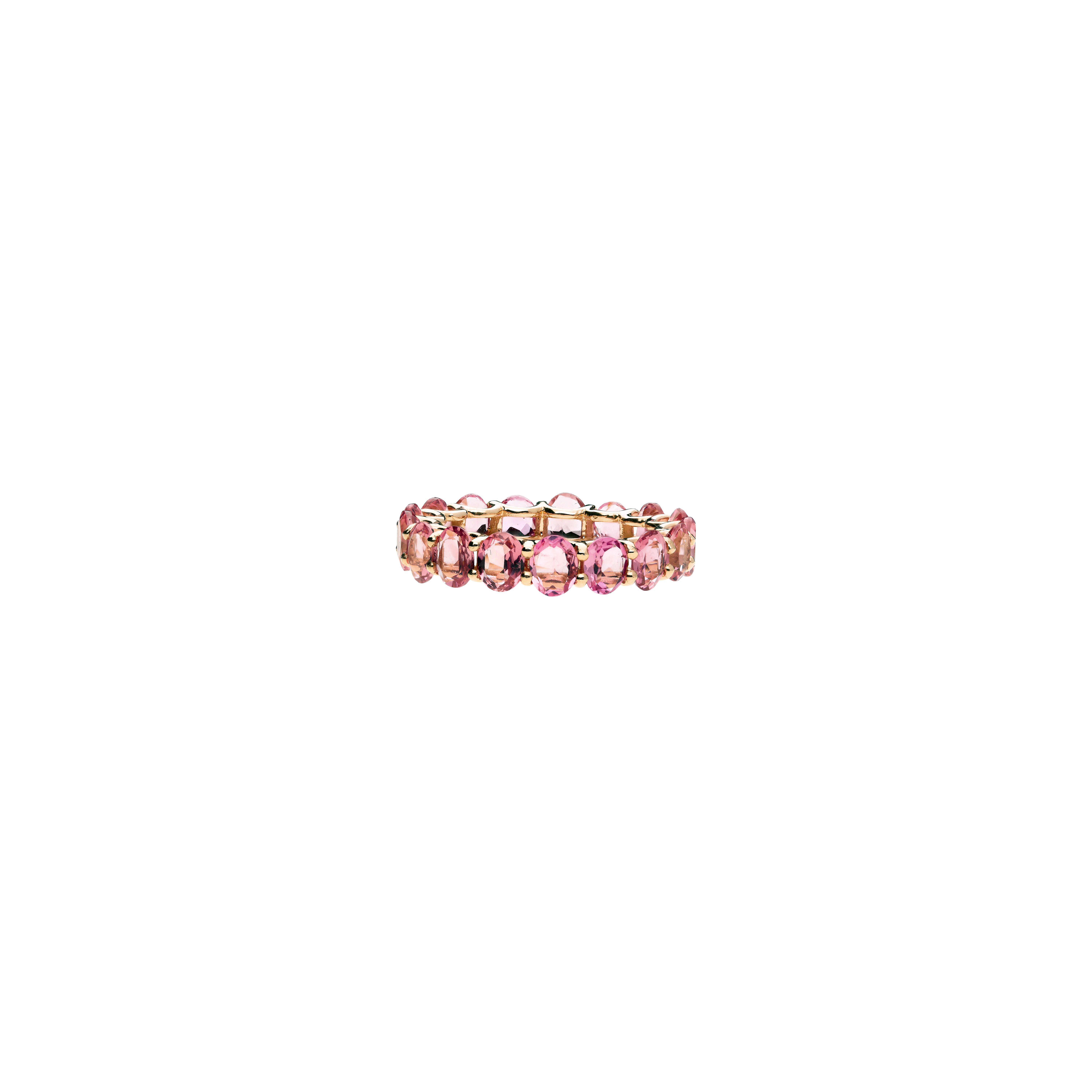 Bartorelli Italian Jewels | ANELLO VERETTA A GIRO INTERO RAINBOW IN ORO ROSA E ZAFFIRI ROSA - KR1089/PT (2)