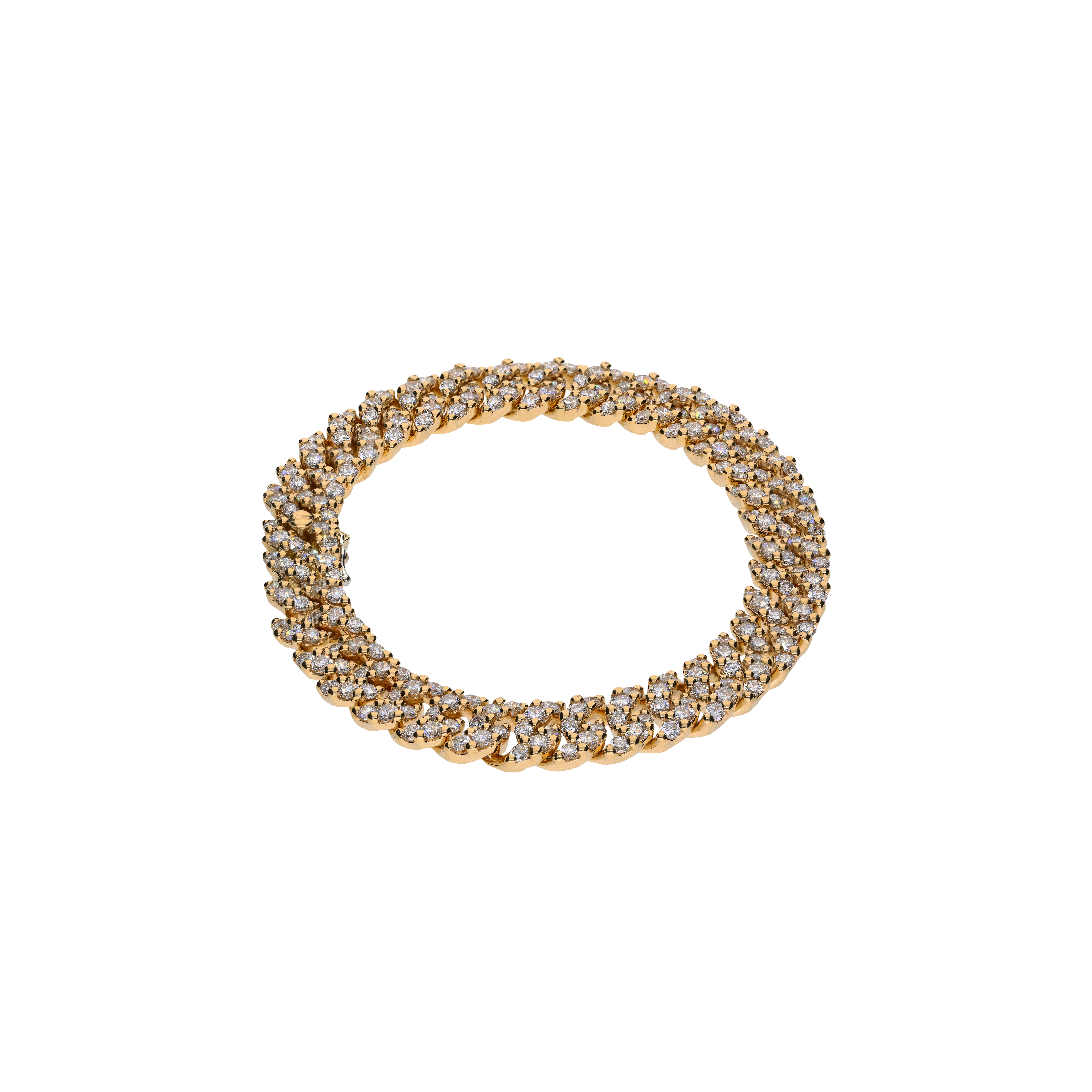 Bartorelli Italian Jewels | BRACCIALE GROUMETTE IN ORO ROSA FULL PAV&Eacute; DI DIAMANTI - 089-114NS-OR-D (1)