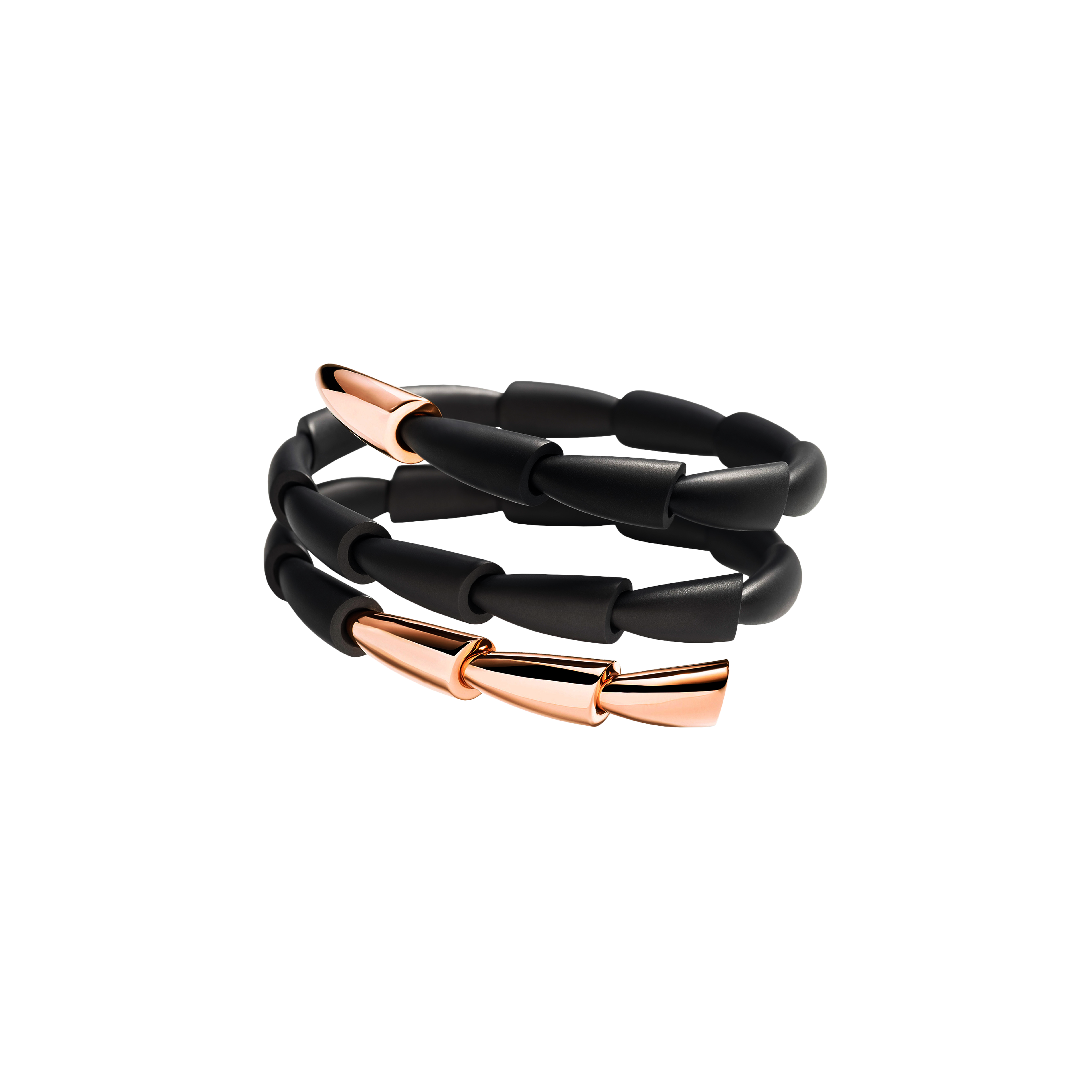 Vhernier | BRACCIALE CALLA MIDI IN TITANIO NERO E ORO ROSA - T01652BR161 (1)