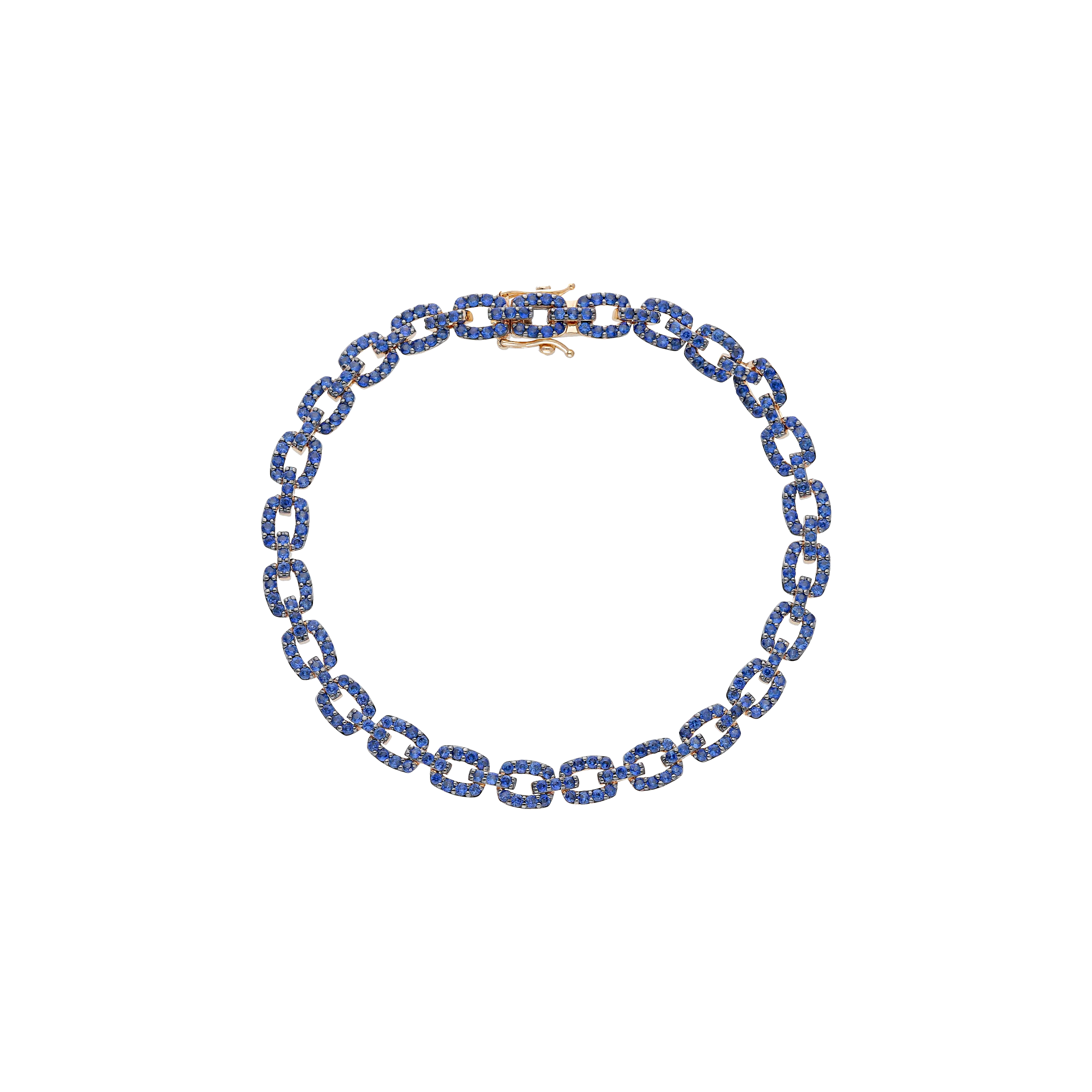 Bartorelli Italian Jewels | BRACCIALE A MAGLIA IN ORO ROSA E ZAFFIRI BLU NATURALI - VB28529SBLPS (1)