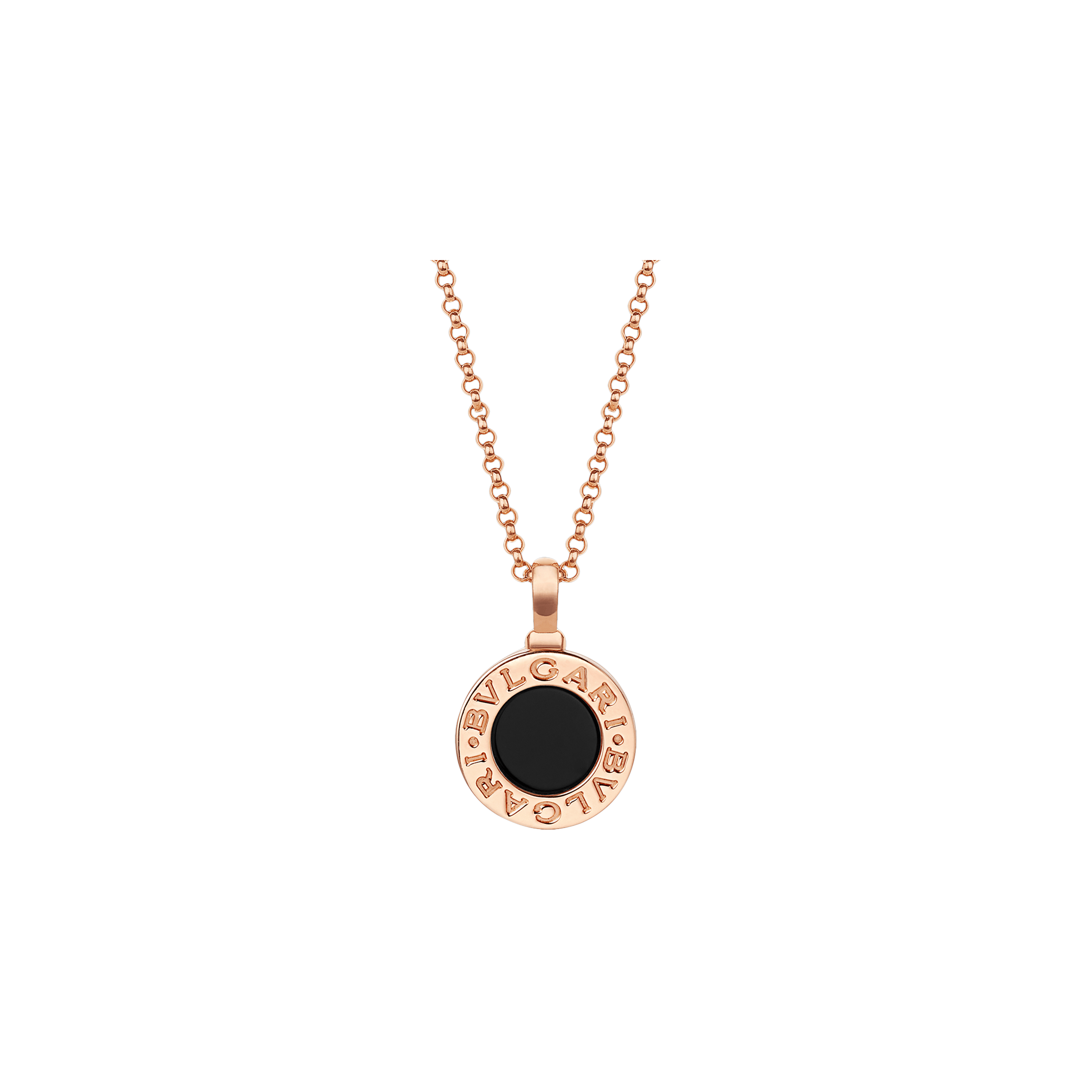 Bulgari | COLLANA BVLGARI BVLGARI IN ORO ROSA E ONICE - - CL859667 (1)