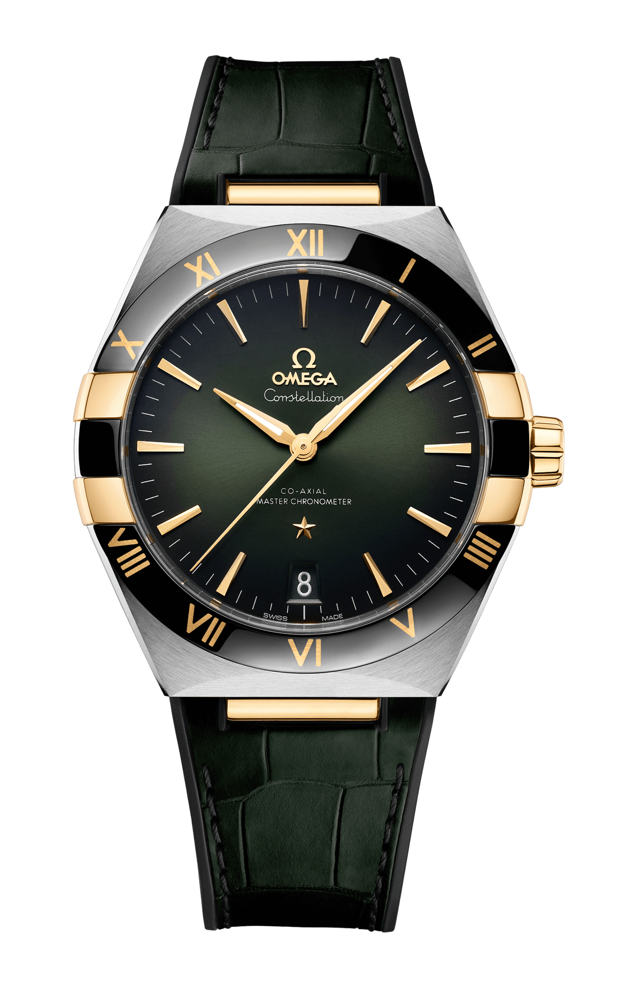 Omega | CONSTELLATION 41 MM, ACCIAIO-ORO GIALLO SU PELLE - 131.23.41.21.10.001 (1)