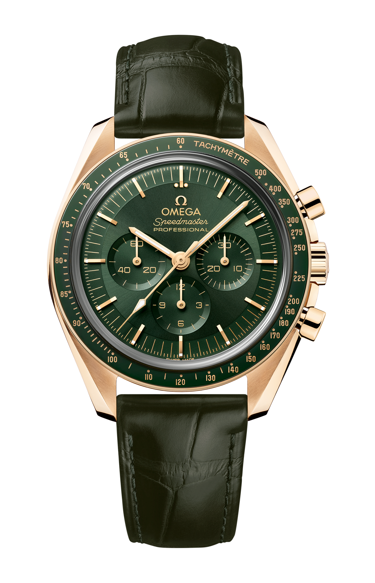 Omega | SPEEDMASTER MOONWATCH PROFESSIONAL 42 MM, ORO MOONSHINE&trade; SU PELLE - 310.63.42.50.10.001 (1)