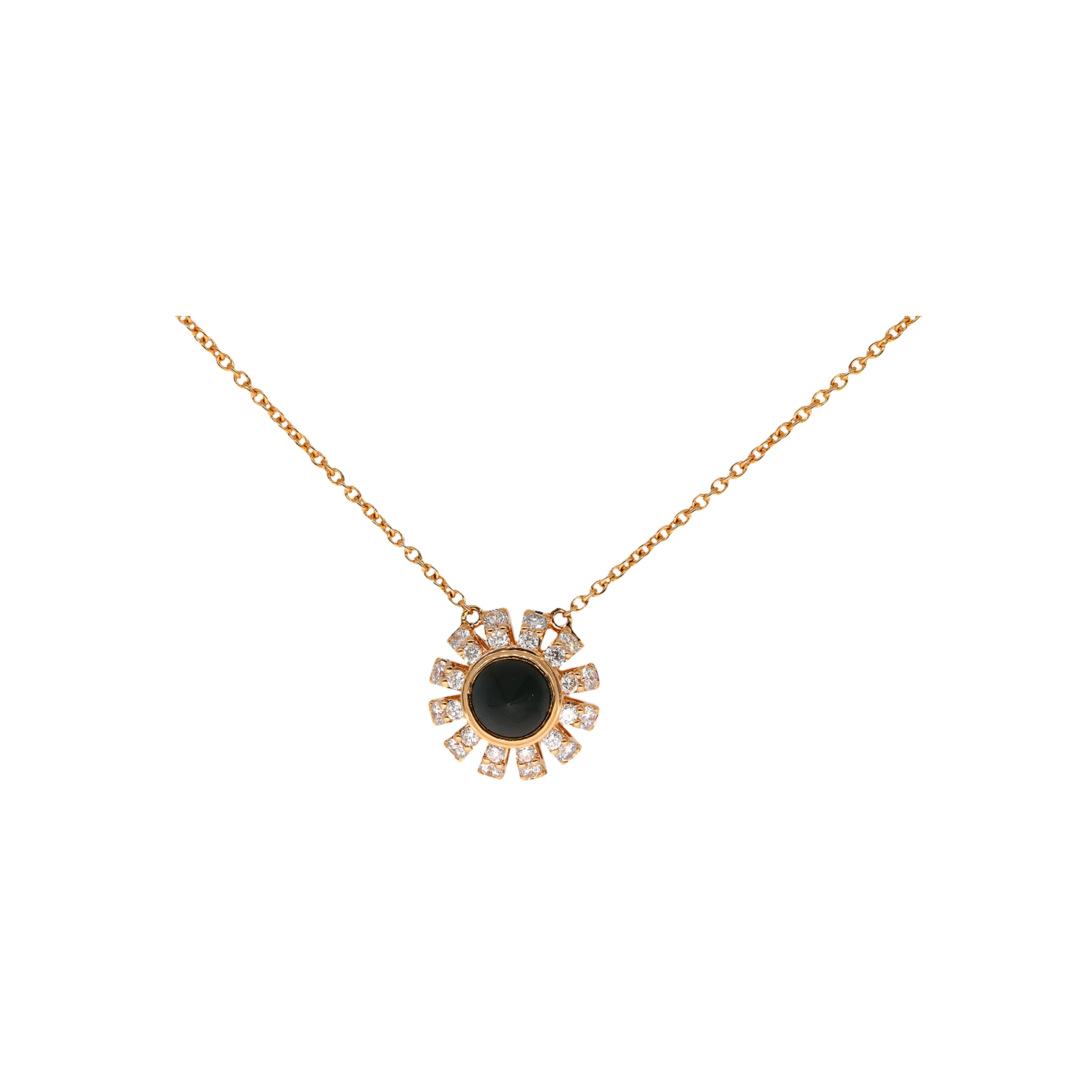 Bartorelli Italian Jewels | COLLANA GIROCOLLO CORONA IN ORO ROSA CON DIAMANTI E ONICE - VP28847DOXP (1)