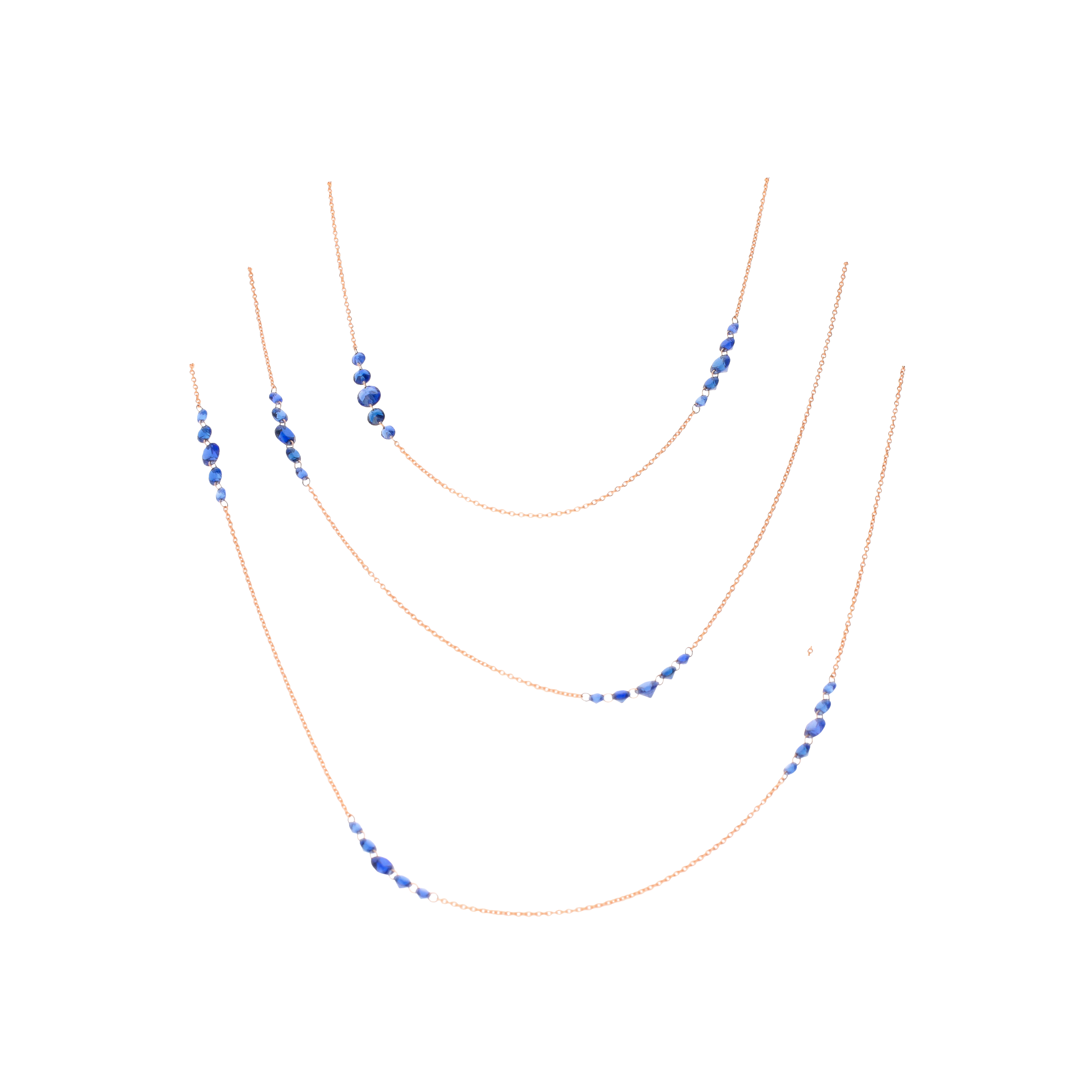 Bartorelli Italian Jewels | COLLANA LUNGA IN ORO ROSA CON ZAFFIRI BLU - C065/6-ZB (1)