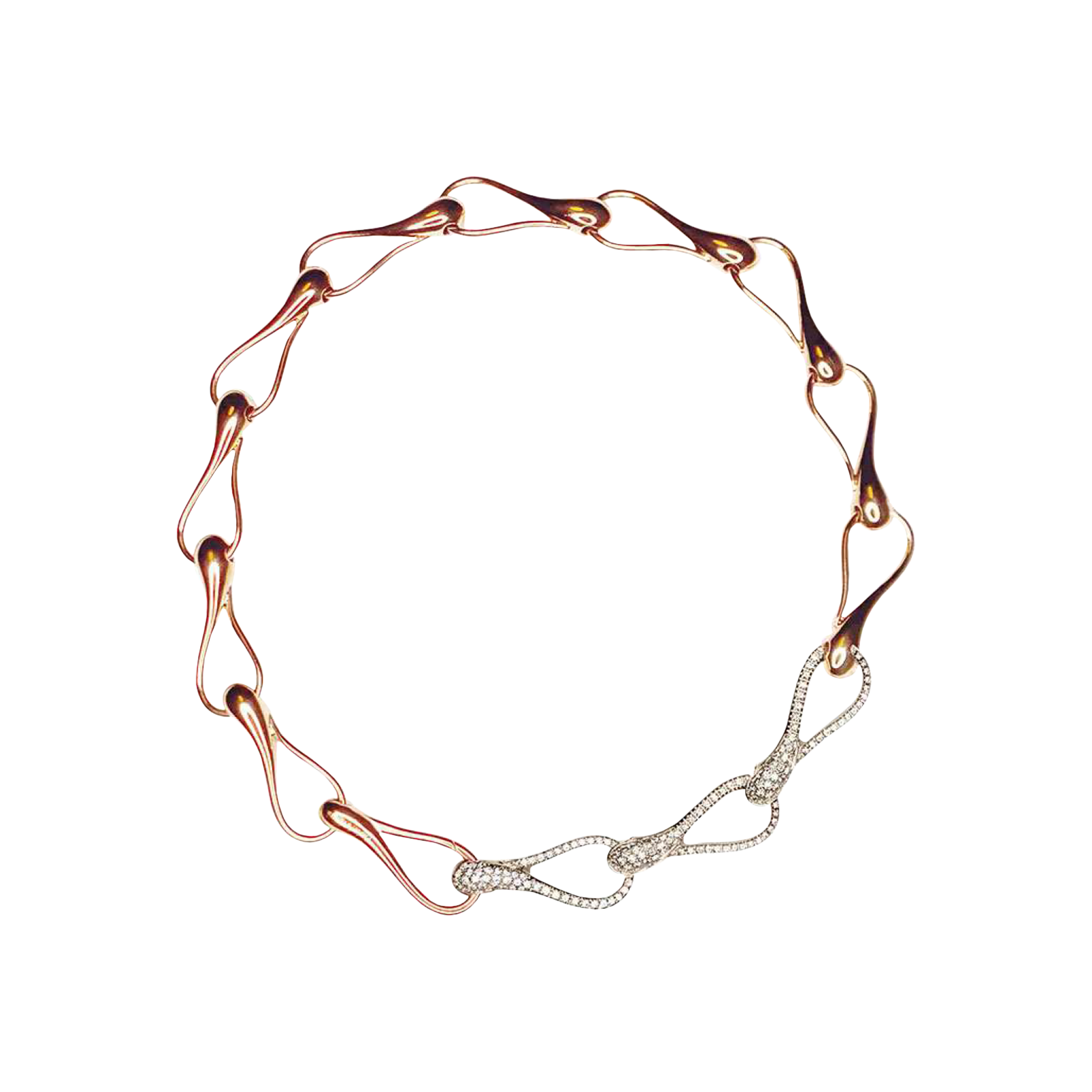 Dada Arrigoni | CHOCKER ELIKA IN ORO ROSA CON 3 ELEMENTI IN PAV&Eacute; DI DIAMANTI BIANCHI - DEK26CARBDI - DEK26CARBDI (1)