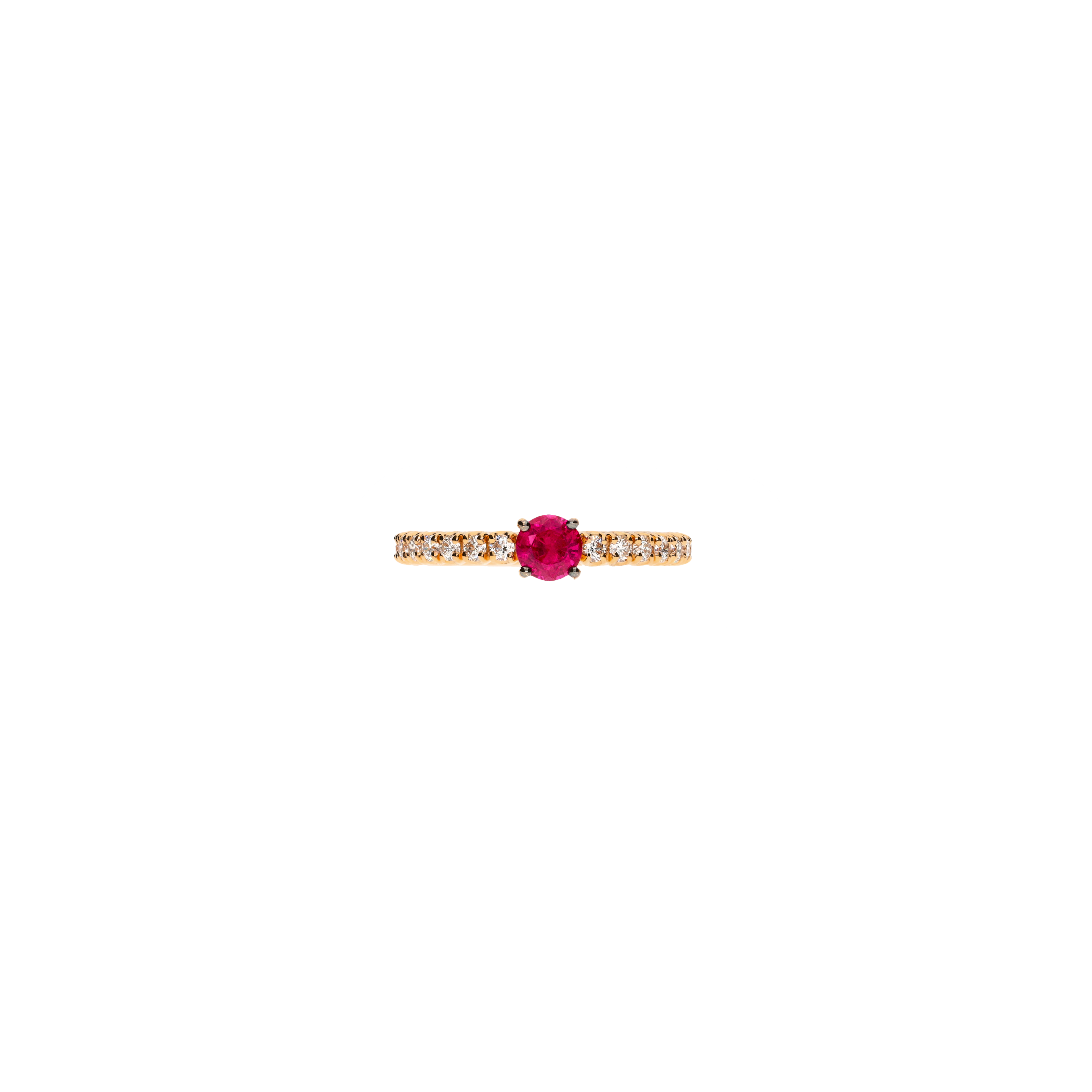 Bartorelli Italian Jewels | ANELLO IN ORO ROSA CON RUBINO E  DIAMANTI - FA1141R007001 (2)