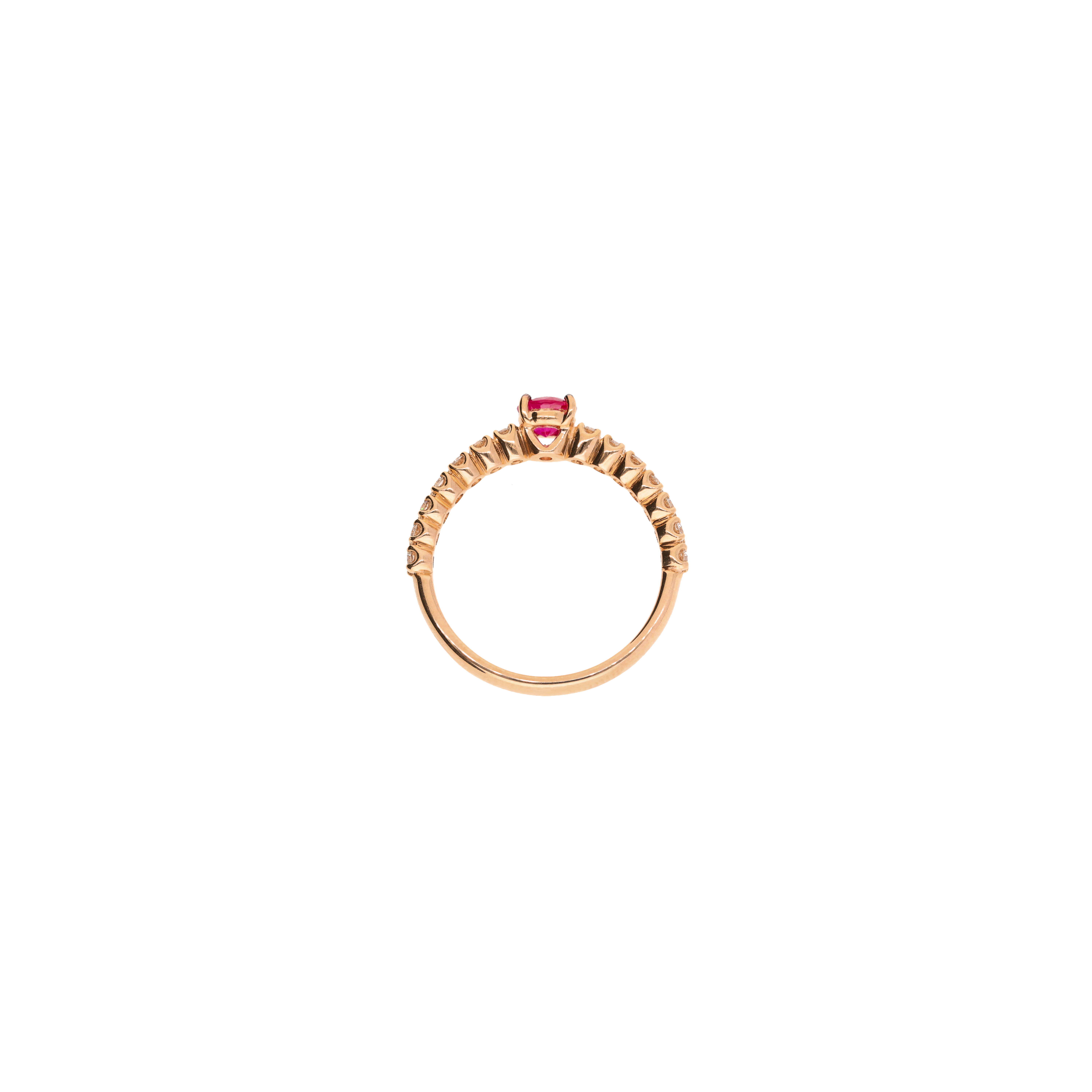 Bartorelli Italian Jewels | ANELLO IN ORO ROSA CON RUBINO E  DIAMANTI - FA1141R007001 (3)