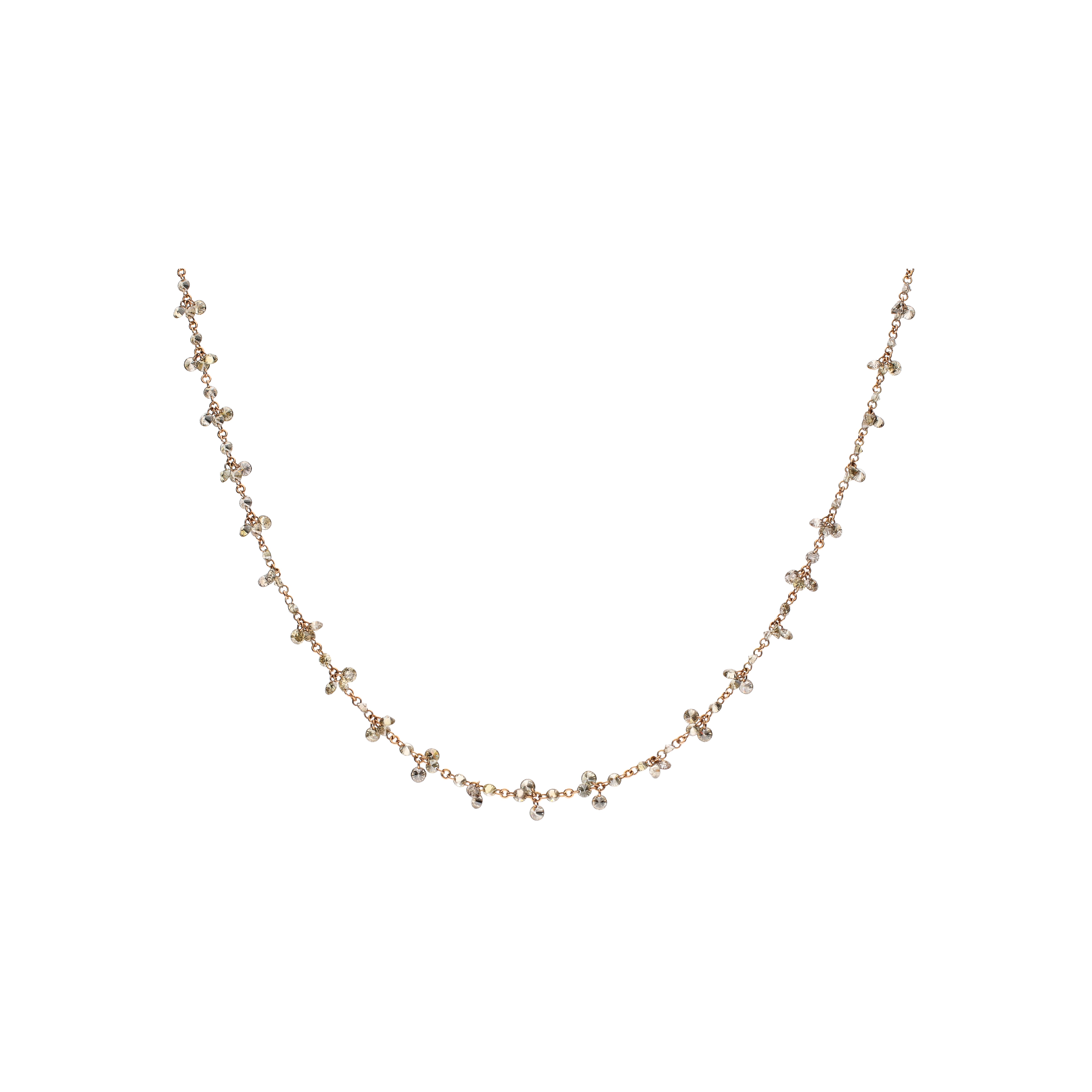 Bartorelli Italian Jewels | COLLANA IN ORO ROSA CON DIAMANTI BROWN - COLL.BRW-5.6 (1)