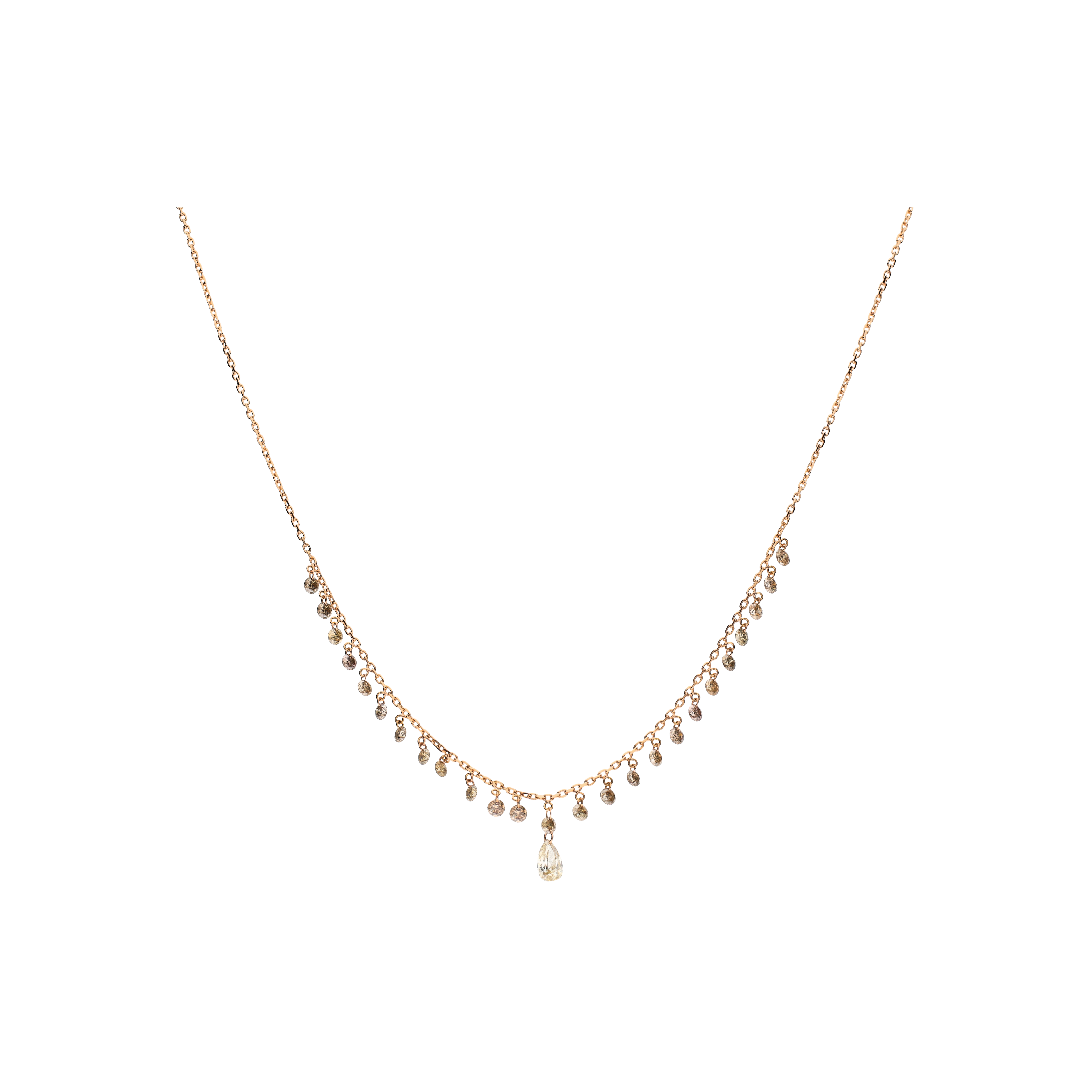 Bartorelli Italian Jewels | COLLANA IN ORO ROSA CON DIAMANTI BROWN - C069/36-DB (1)