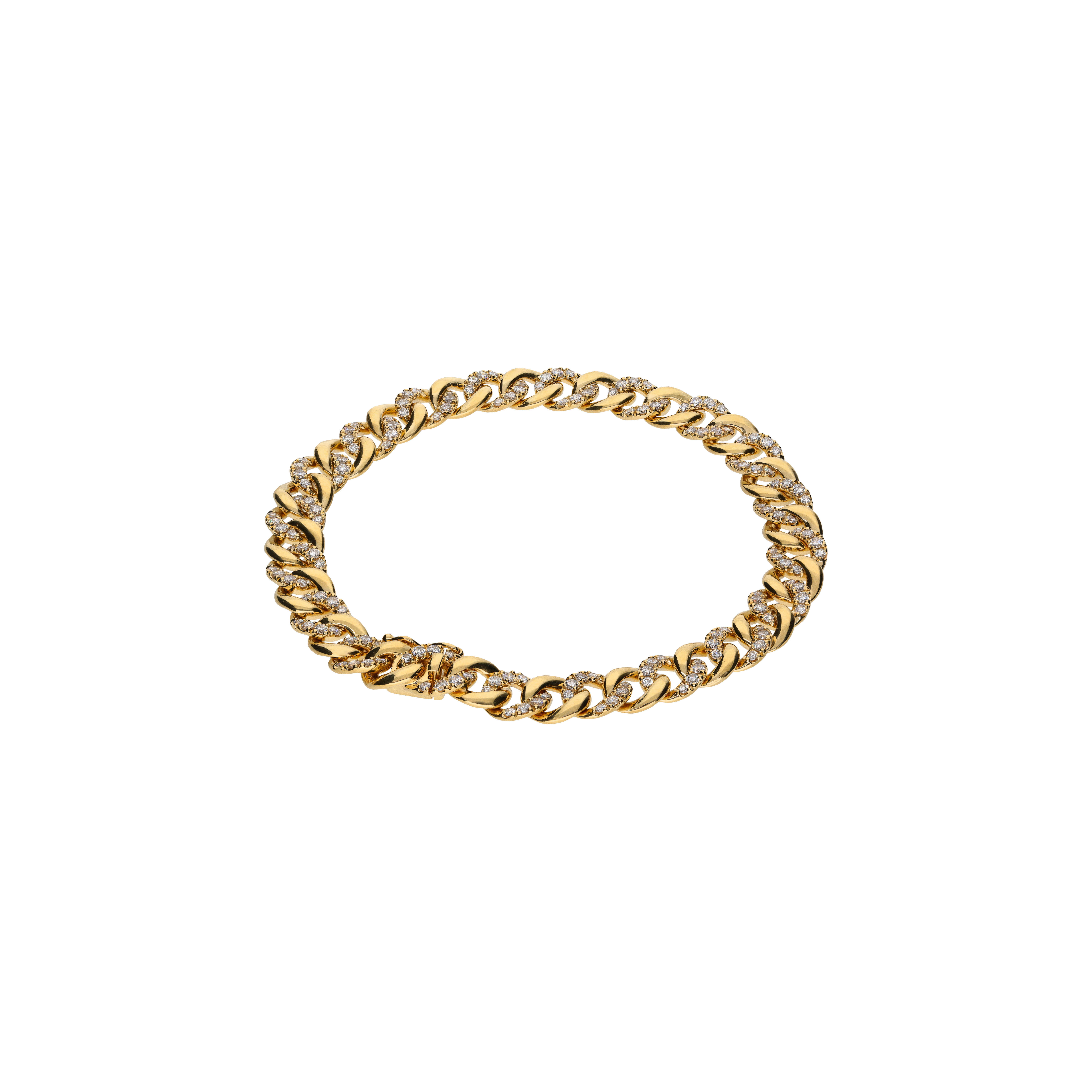 Bartorelli Italian Jewels | BRACCIALE GROUMETTE IN ORO GIALLO GROUMETTE E DIAMANTI - 234-5637-OG (1)