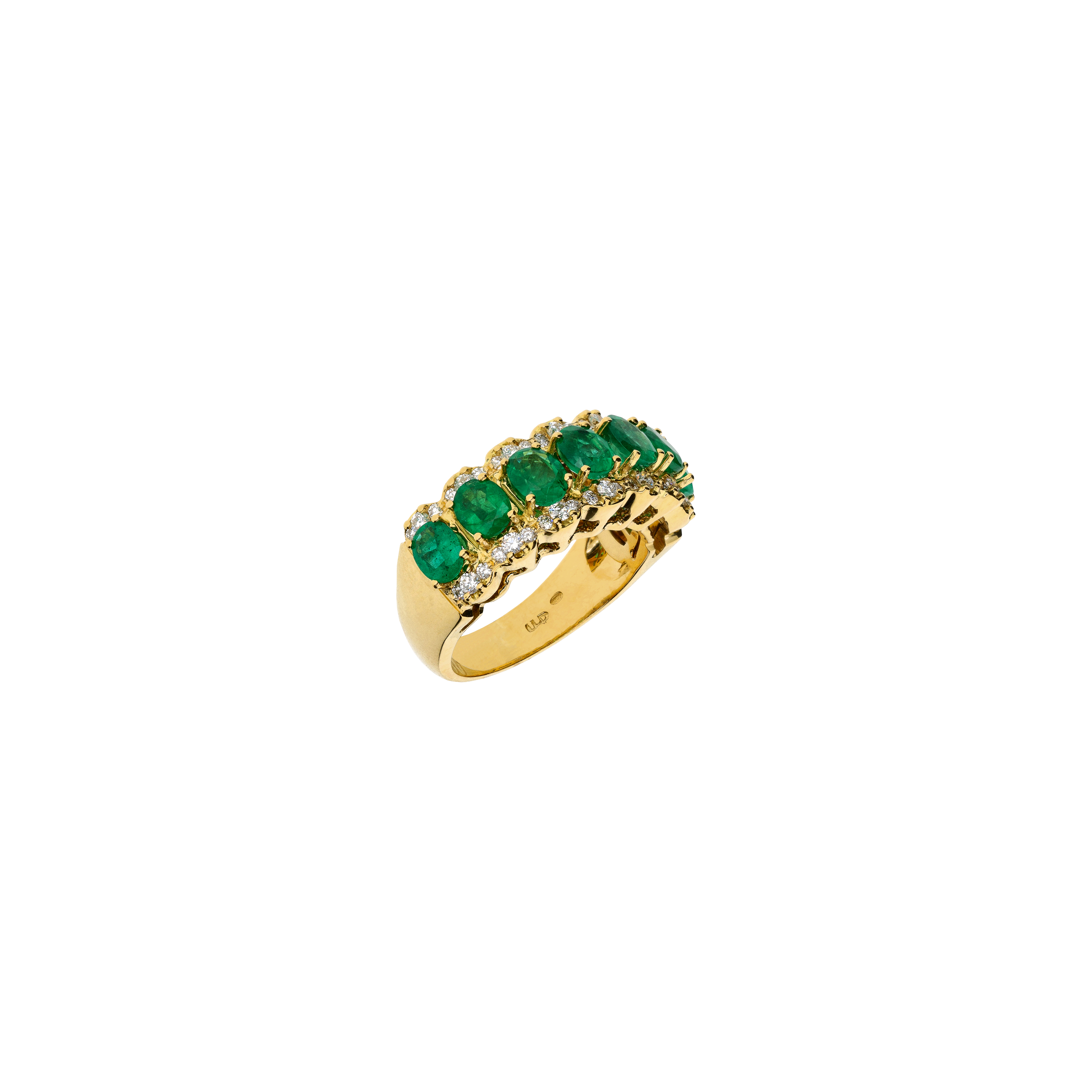 Bartorelli Italian Jewels | ANELLO IN ORO GIALLO CON  DIAMANTI E SMERALDI - 1AN0032280/9 (1)