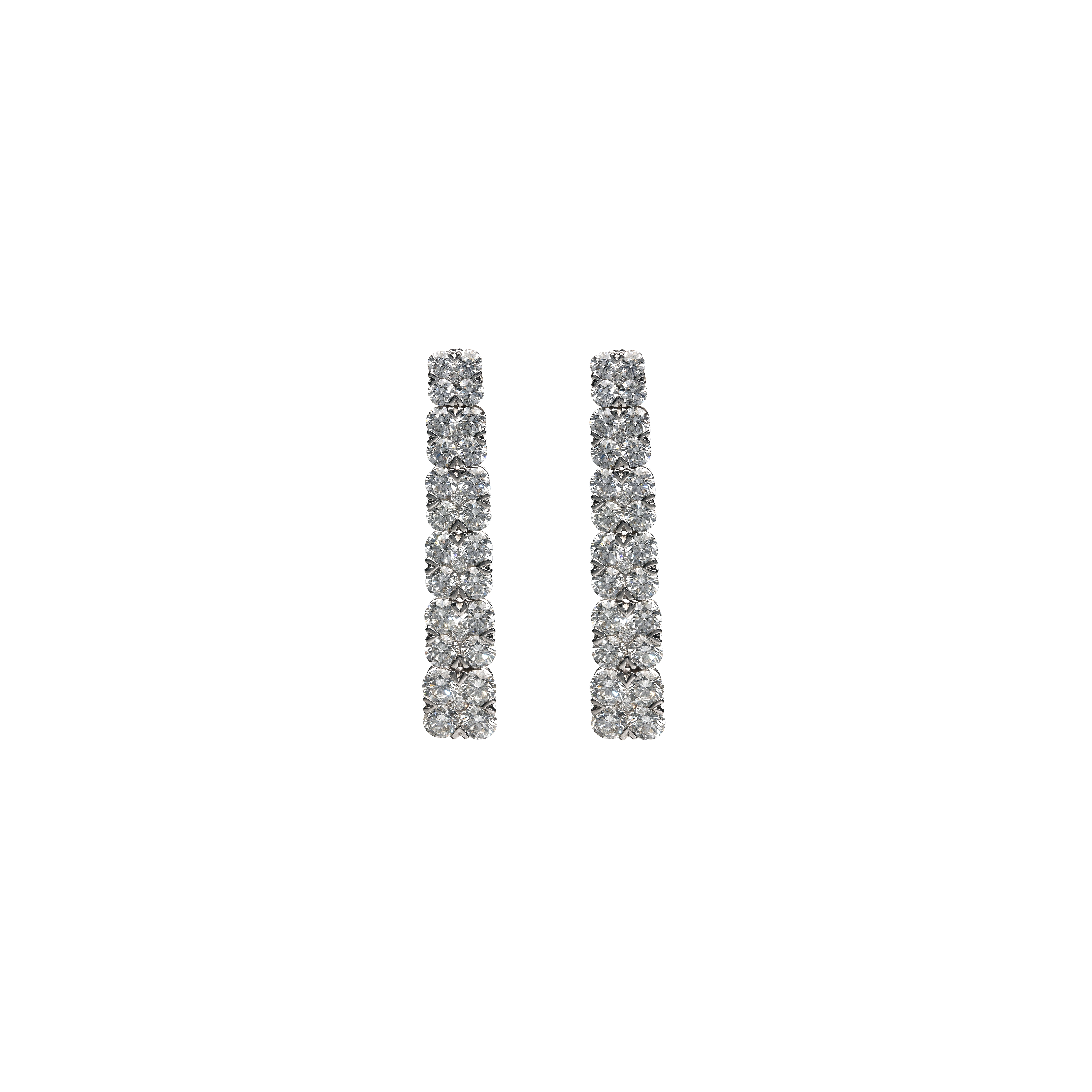 Bartorelli Italian Jewels | ORECCHINI PENDENTI IN ORO BIANCO CON PAV&Eacute; DI DIAMANTI - 1PE0271201/1 (1)