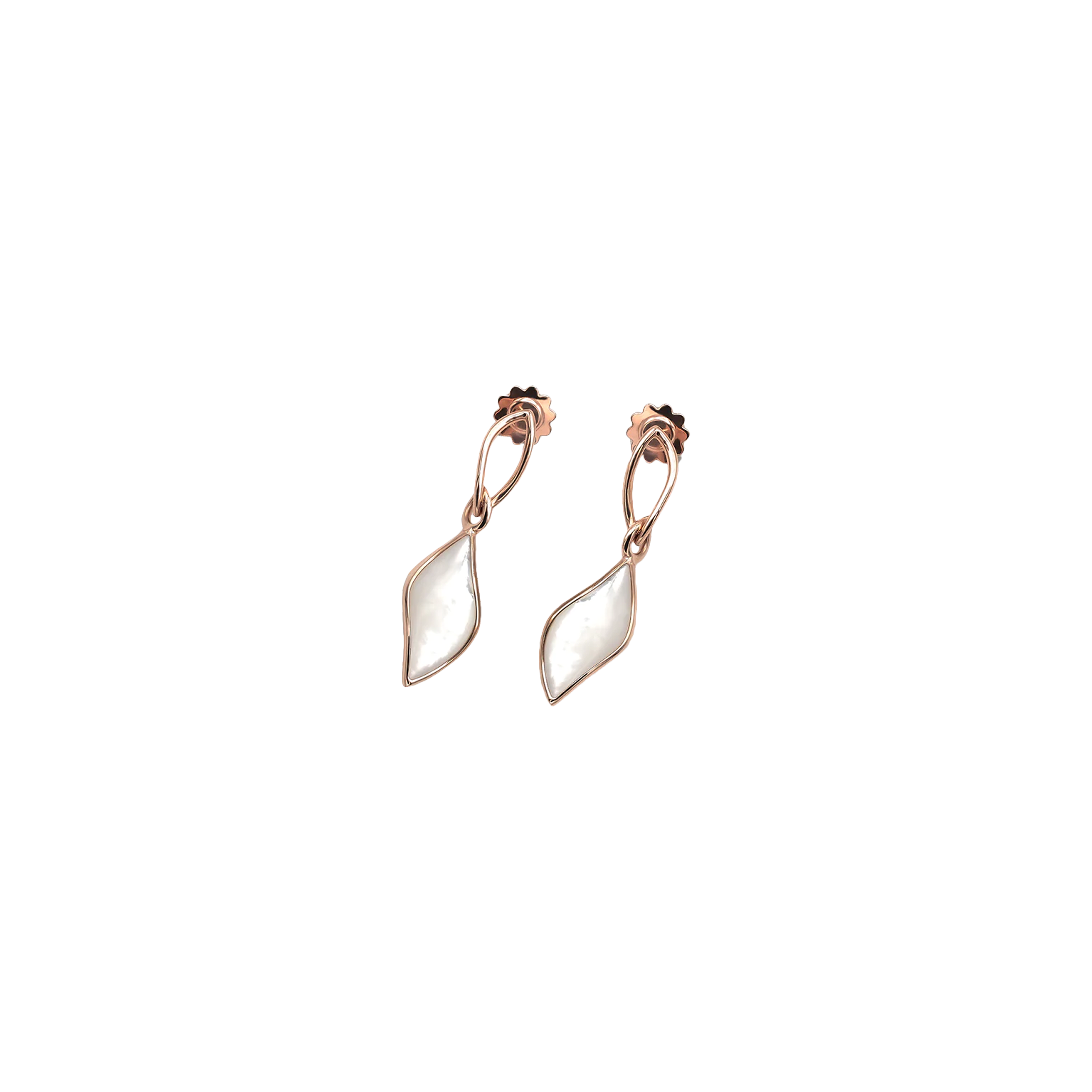 Mattioli | ORECCHINI NAVETTES IN ORO ROSA E MADREPERLA - MOR75074R - MOR75074R (1)