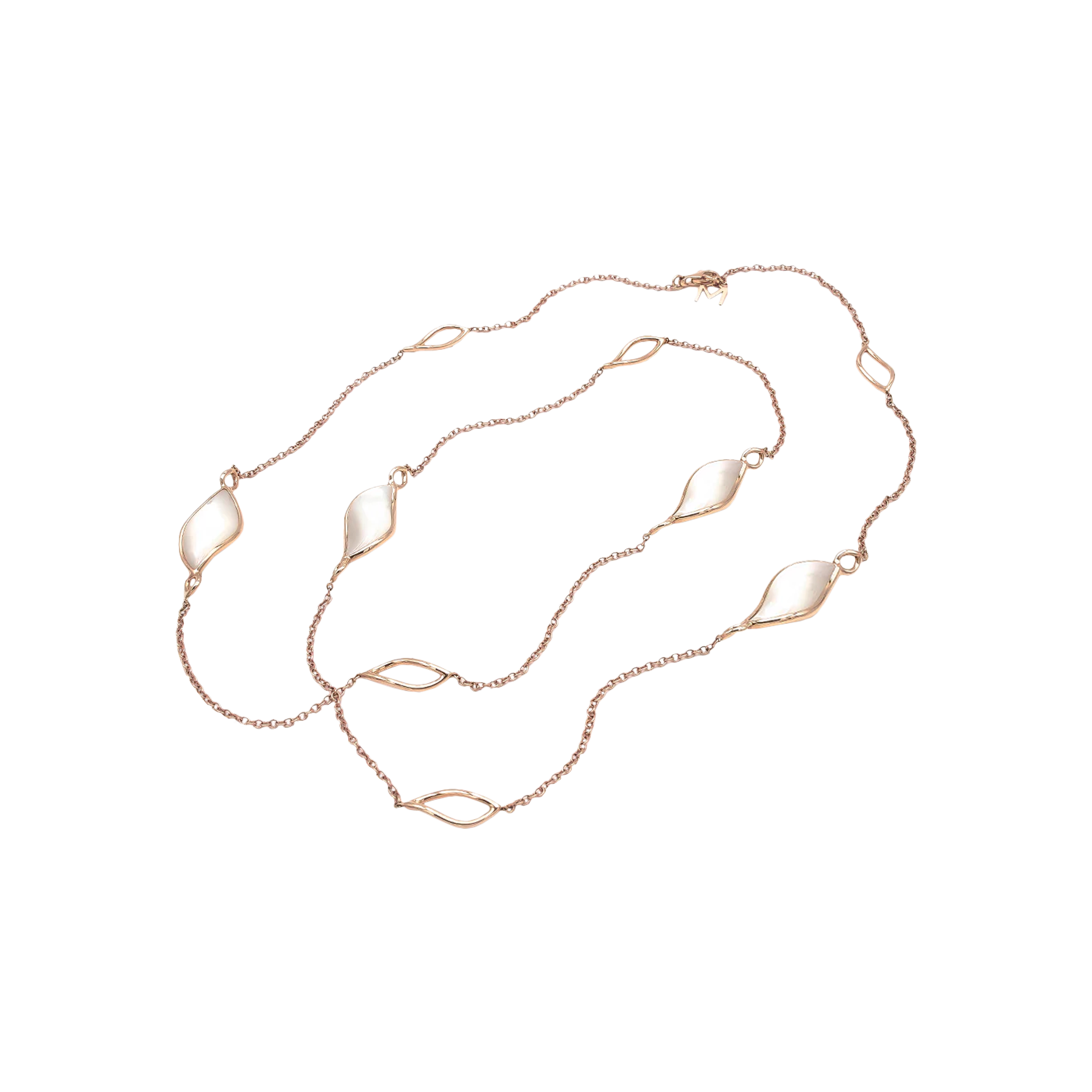 Mattioli | SAUTOIR NAVETTES IN ORO ROSA E MADREPERLA - MGI75051R - MGI75051R (1)