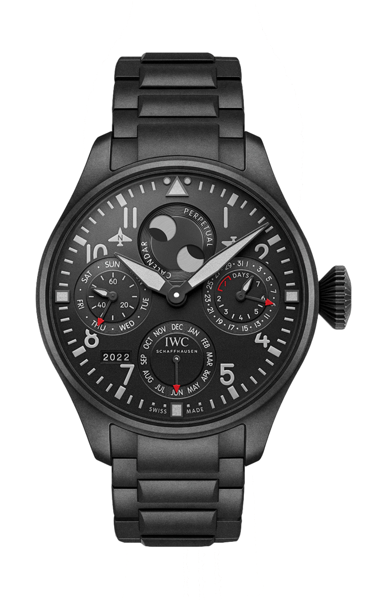 Iwc Schaffhausen | BIG PILOT'S WATCH PERPETUAL CALENDAR TOP GUN CERATANIUM&reg; - IW503604 (1)