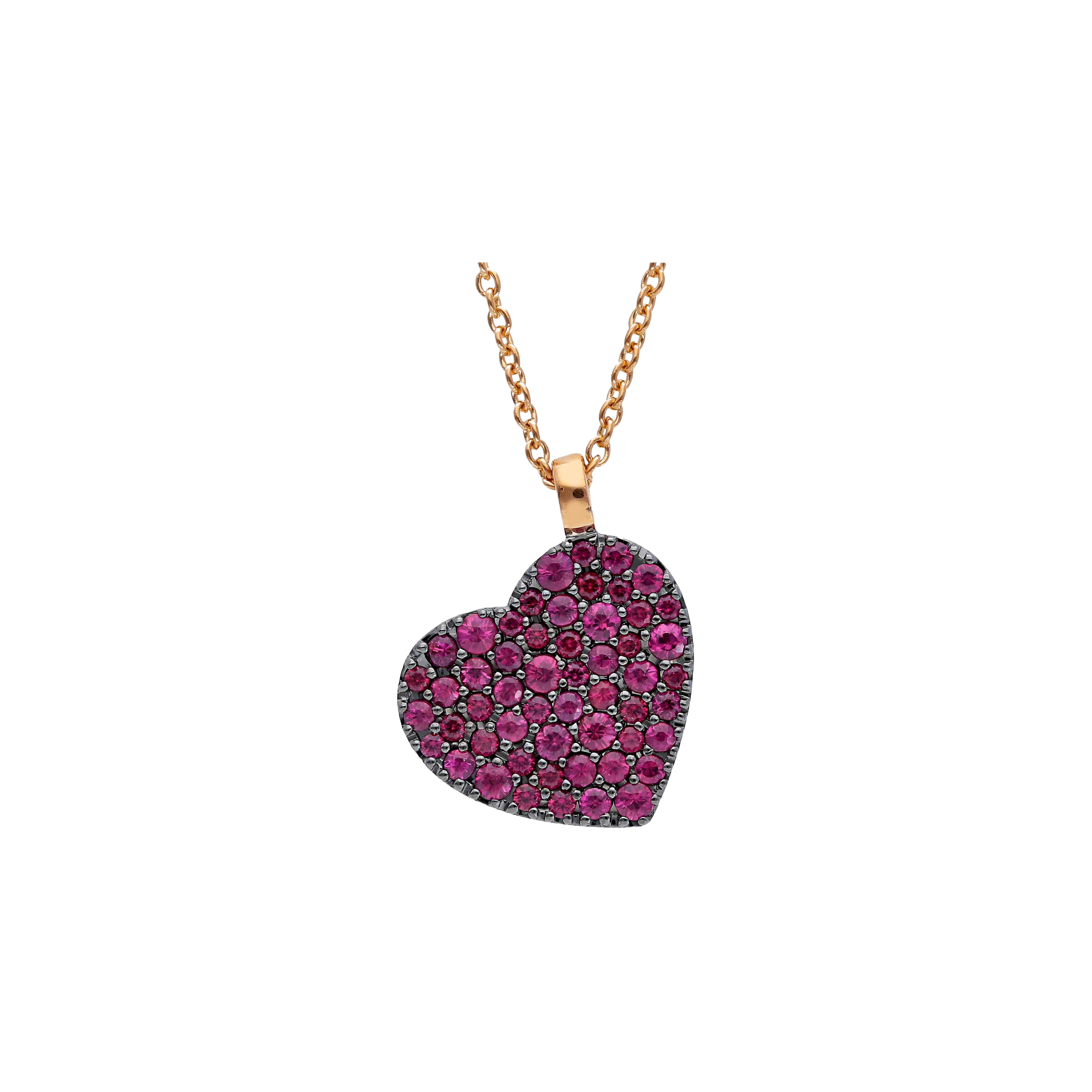 Bartorelli Italian Jewels | COLLANA IN ORO ROSA CON CUORE DI RUBINI - VP24881RUPS (1)