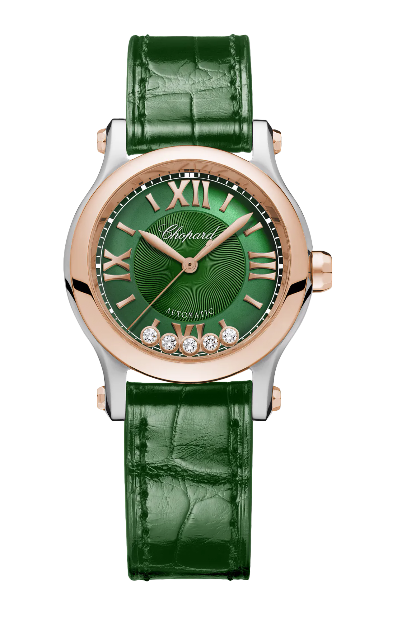 Chopard | HAPPY SPORT 30 MM, AUTOMATICO, ORO ROSA ETICO, LUCENT STEEL&trade;, DIAMANTI - 278573 (1)