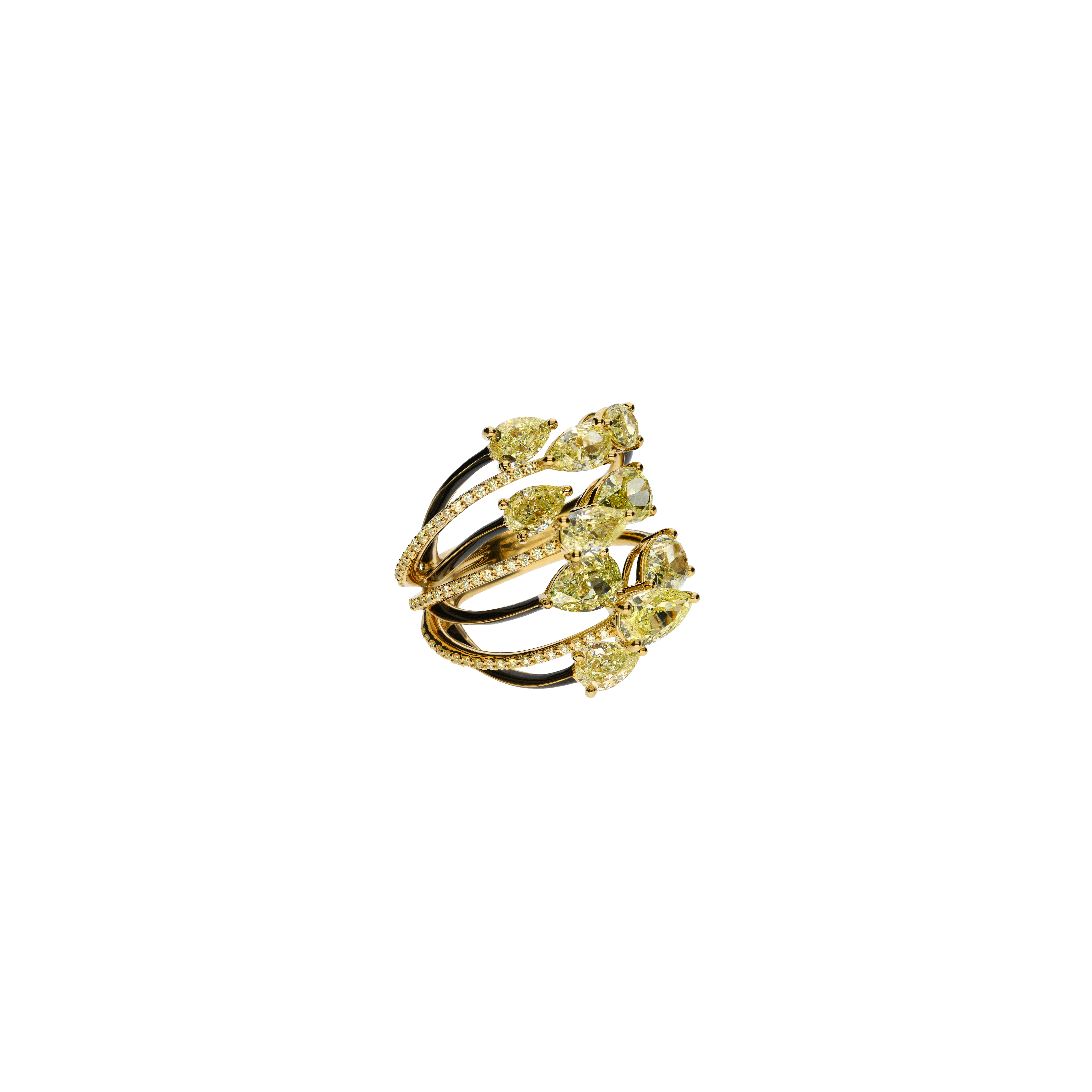 Bartorelli Italian Jewels | ANELLO RAMI IN ORO GIALLO CON  DIAMANTI FANCY YELLOW - VRH03157DYEBLKY (1)