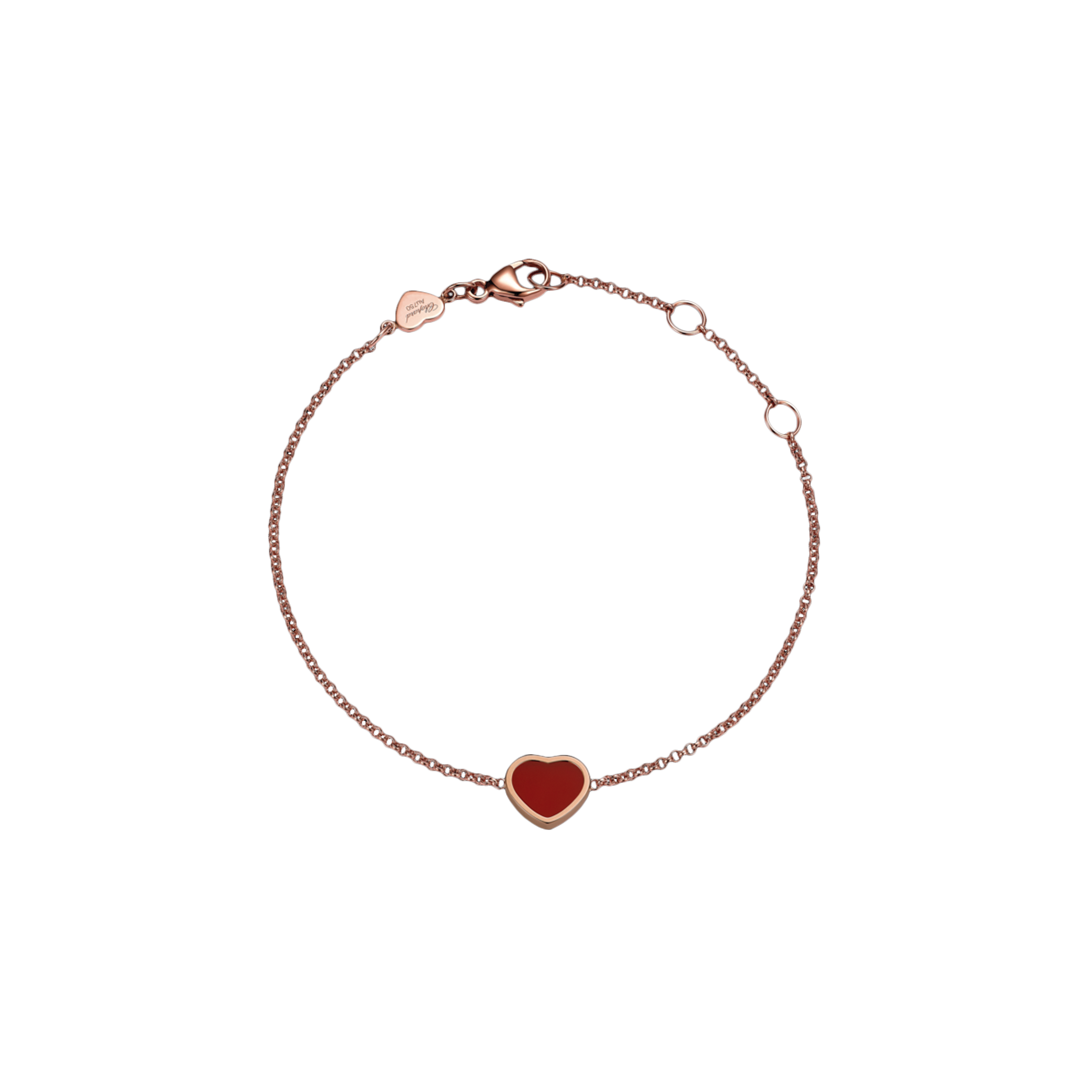 Chopard | CHOPARD - BRACCIALE MY HAPPY HEARTS IN ORO ROSA ETICO, CORNIOLA - 85A086-5081 - 85A086 (1)