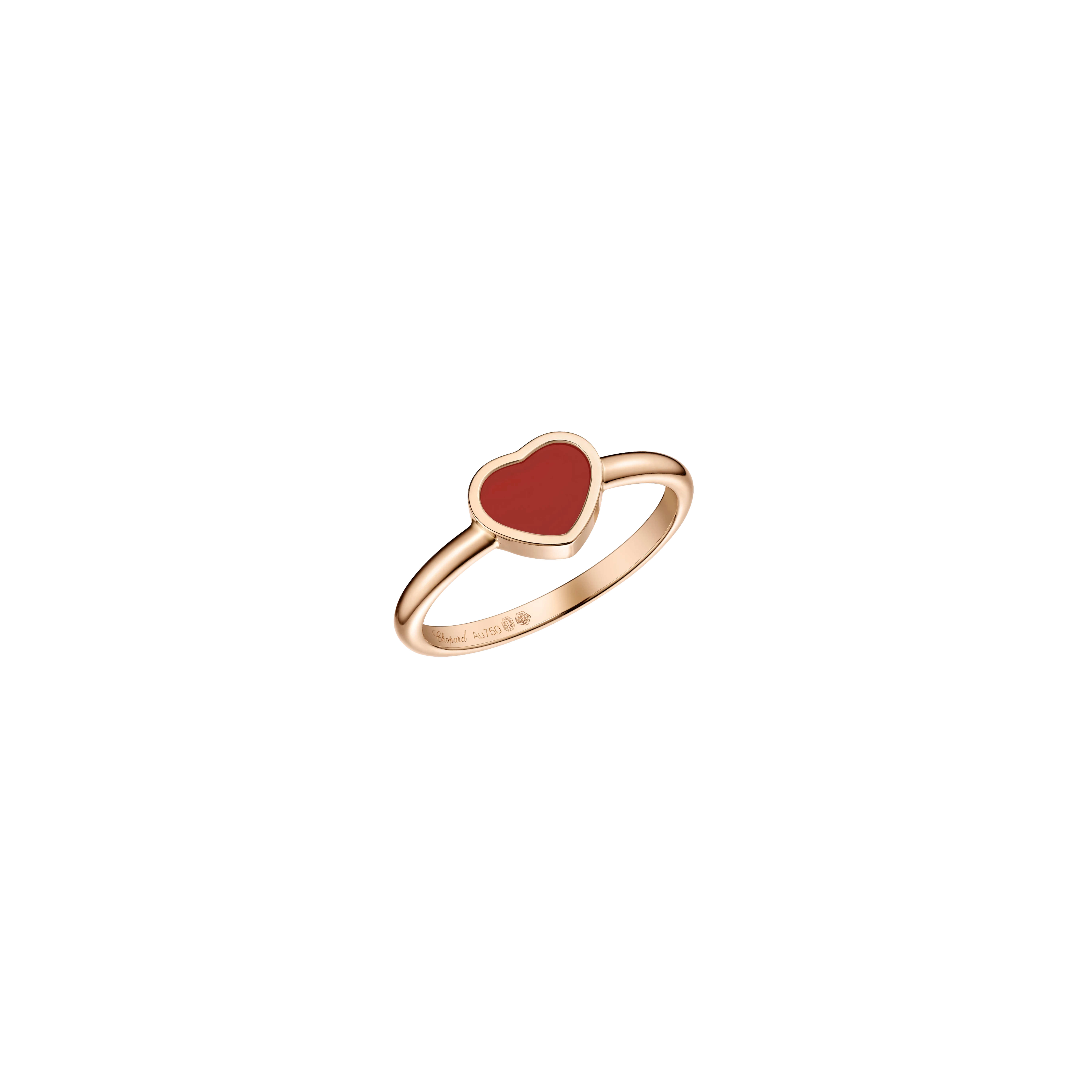 Chopard | CHOPARD - ANELLO MY HAPPY HEARTS IN ORO ROSA ETICO, CORNIOLA - 82A086-5810 - 82A086 (1)