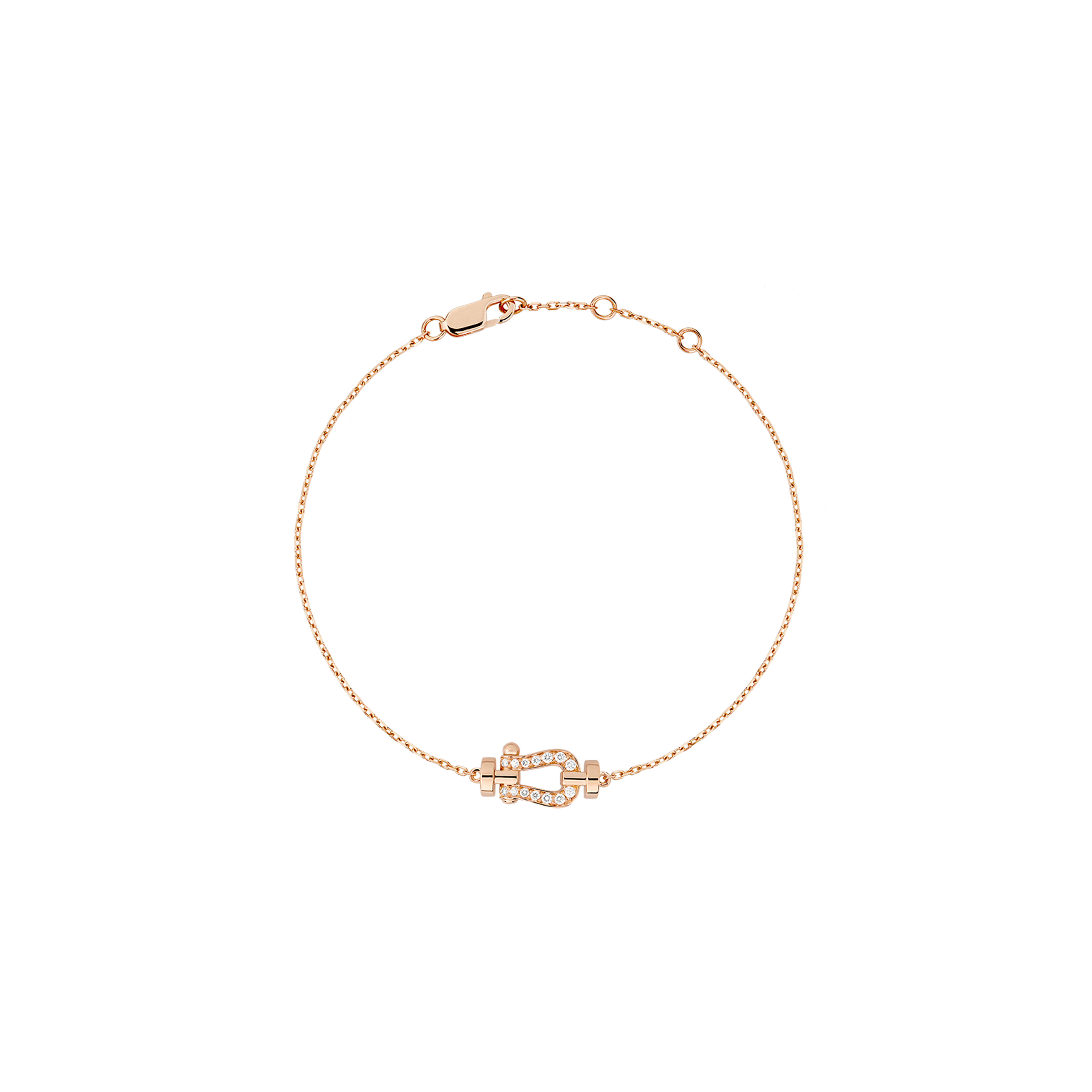 Fred | BRACCIALE FORCE 10 IN ORO ROSA CON DIAMANTI MISURA PICCOLA -  6B1126 - 6B1126 (1)