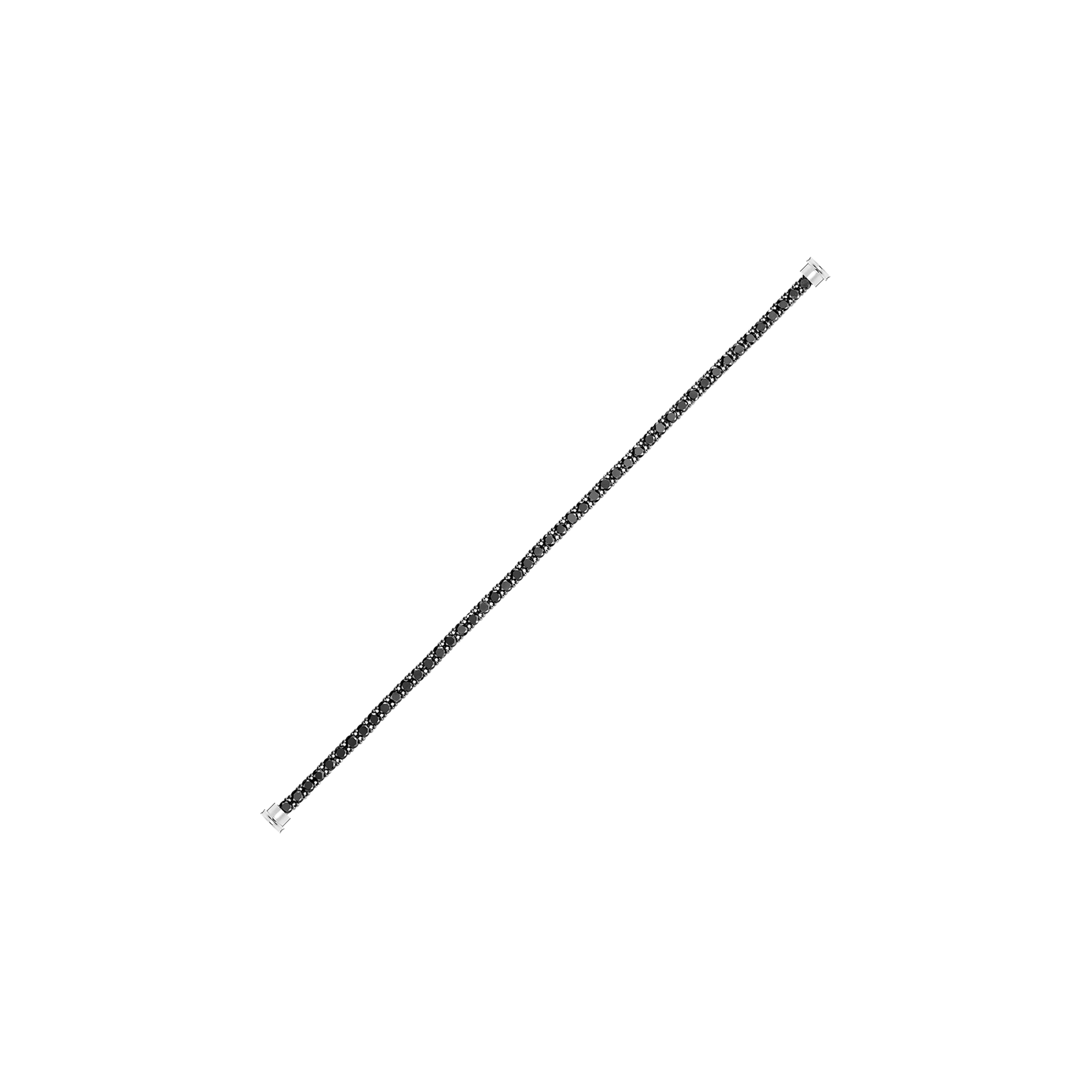 Fred | CABLE IN ORO BIANCO CON DIAMANTI NERI PER BRACCIALE MODELLO GRANDE - 6J0203 - 6J0203 (2)