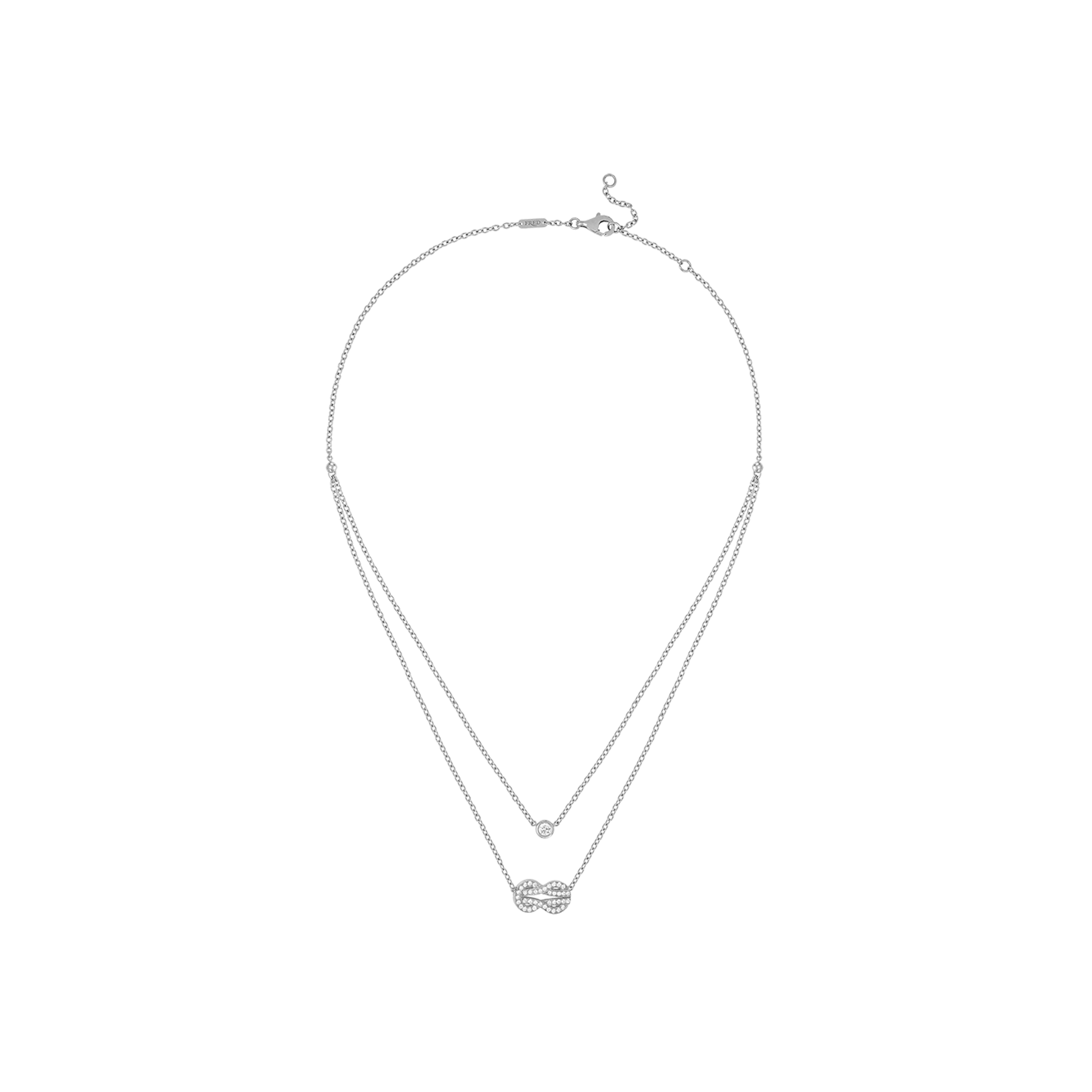 Fred | COLLANA CHANCE INFINIE MODELLO MEDIO IN ORO ROSA E DIAMANTI - 7B0221 - 7B0221 (2)