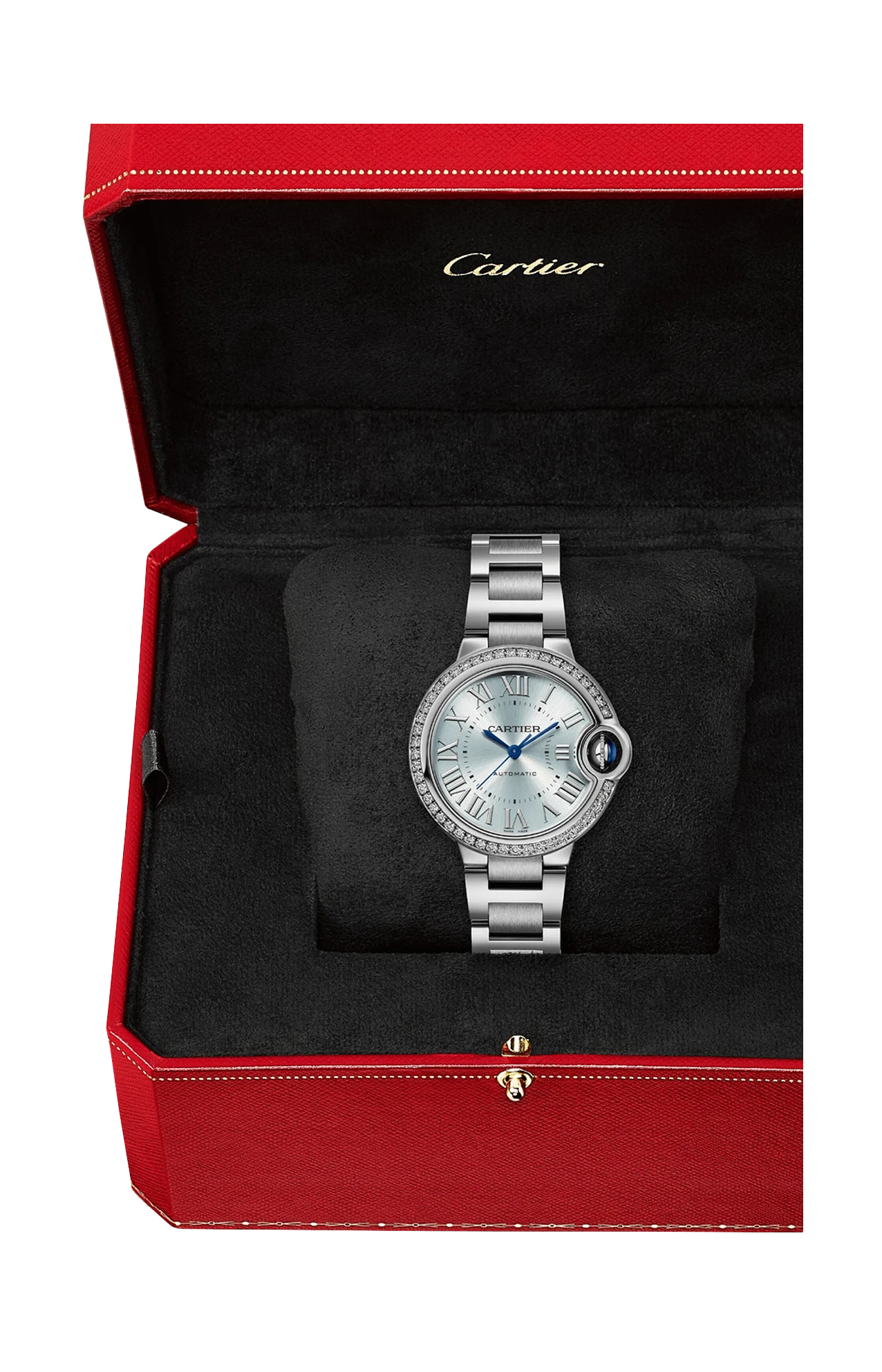 Cartier | BALLON BLEU DE CARTIER 33 MM, AUTOMATICO, ACCIAIO, DIAMANTI - W4BB0028 (2)