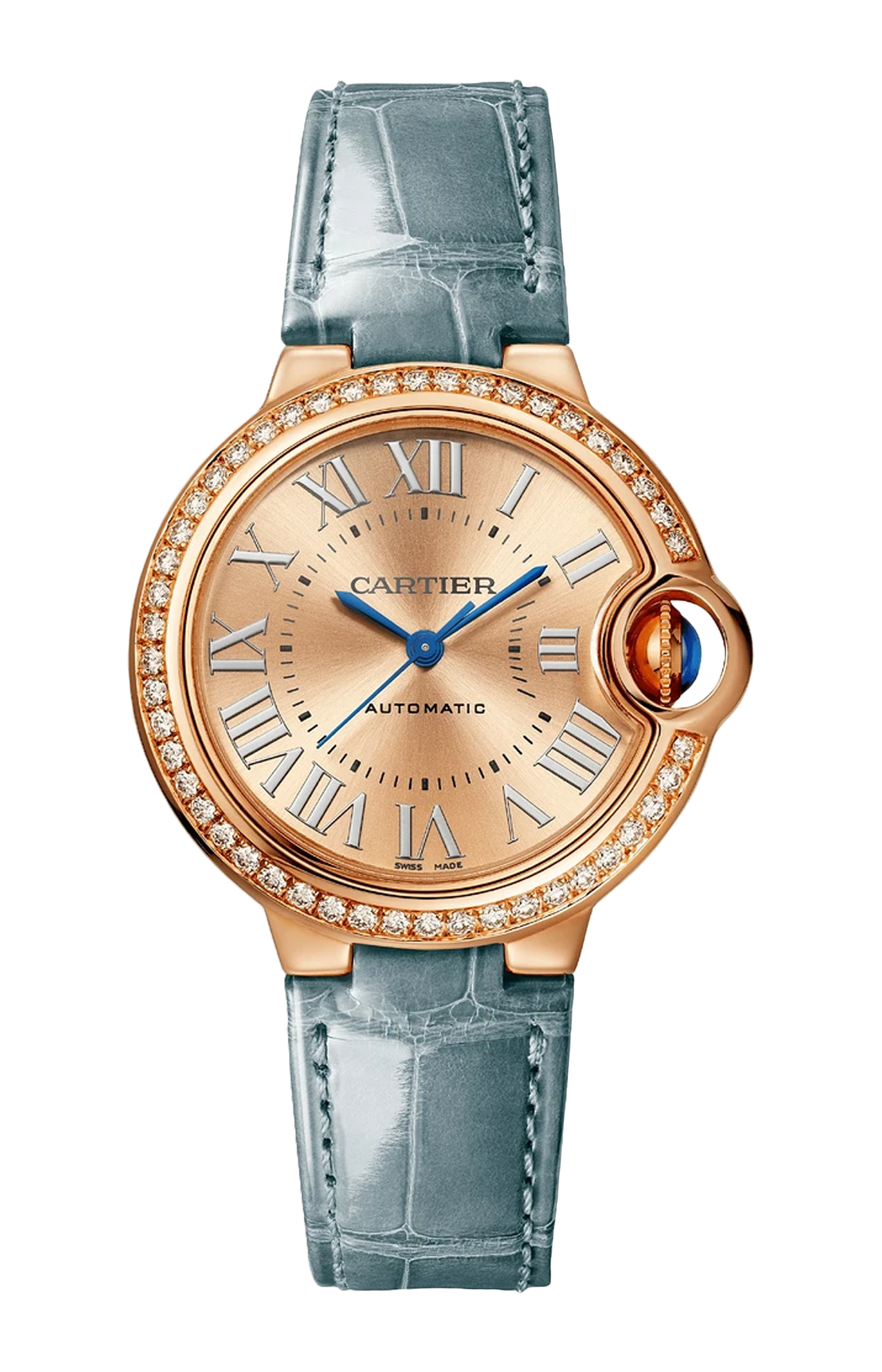 Cartier | BALLON BLEU DE CARTIER 33 MM, AUTOMATICO, ORO ROSA, DIAMANTI - WJBB0076 (1)