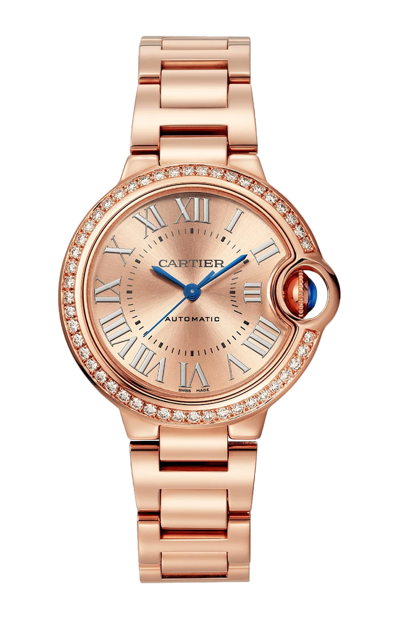 Cartier | BALLON BLEU DE CARTIER 33 MM, AUTOMATICO, ORO ROSA, DIAMANTI - WJBB0077 (1)