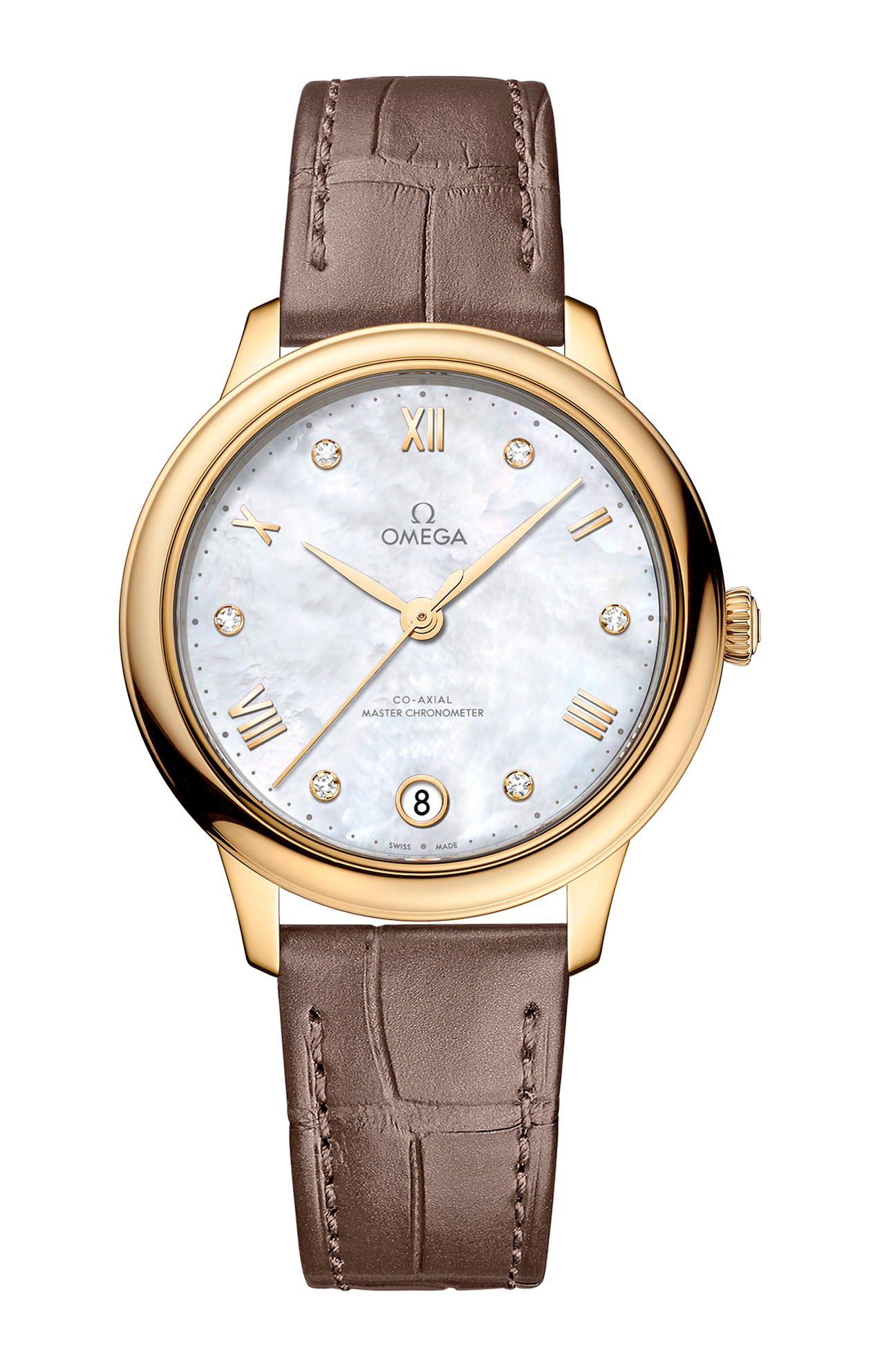 Omega | DE VILLE PRESTIGE 34 MM, ORO GIALLO SU PELLE - 434.53.34.20.55.002 (1)