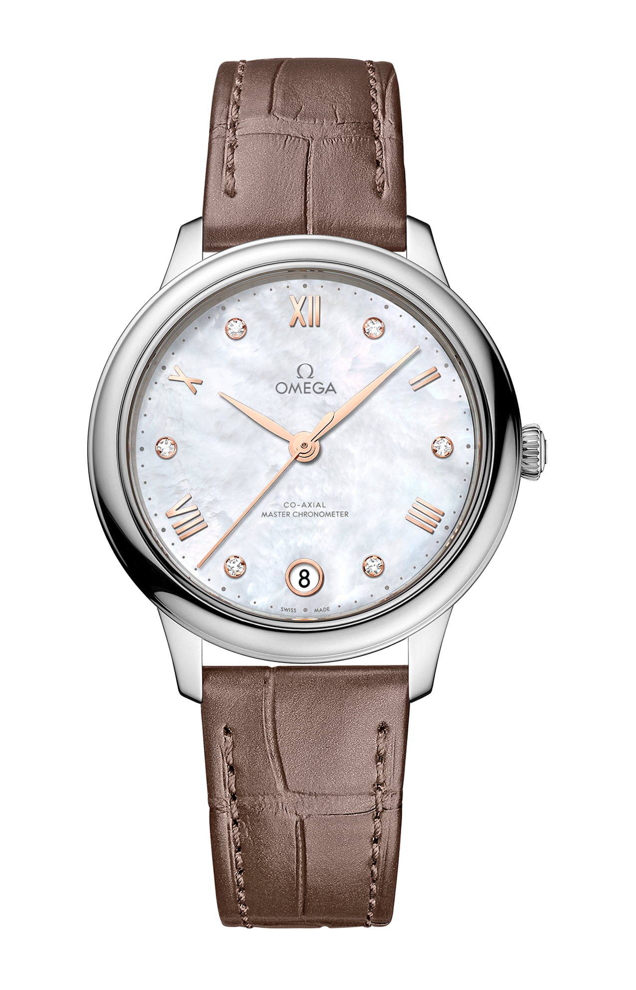 Omega | DE VILLE PRESTIGE 34 MM, ACCIAIO SU PELLE - 434.13.34.20.55.001 (1)