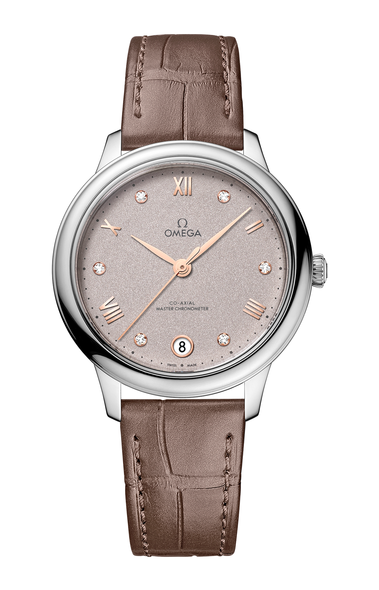 Omega | DE VILLE PRESTIGE 34 MM, ACCIAIO SU PELLE - 434.13.34.20.52.002 (1)