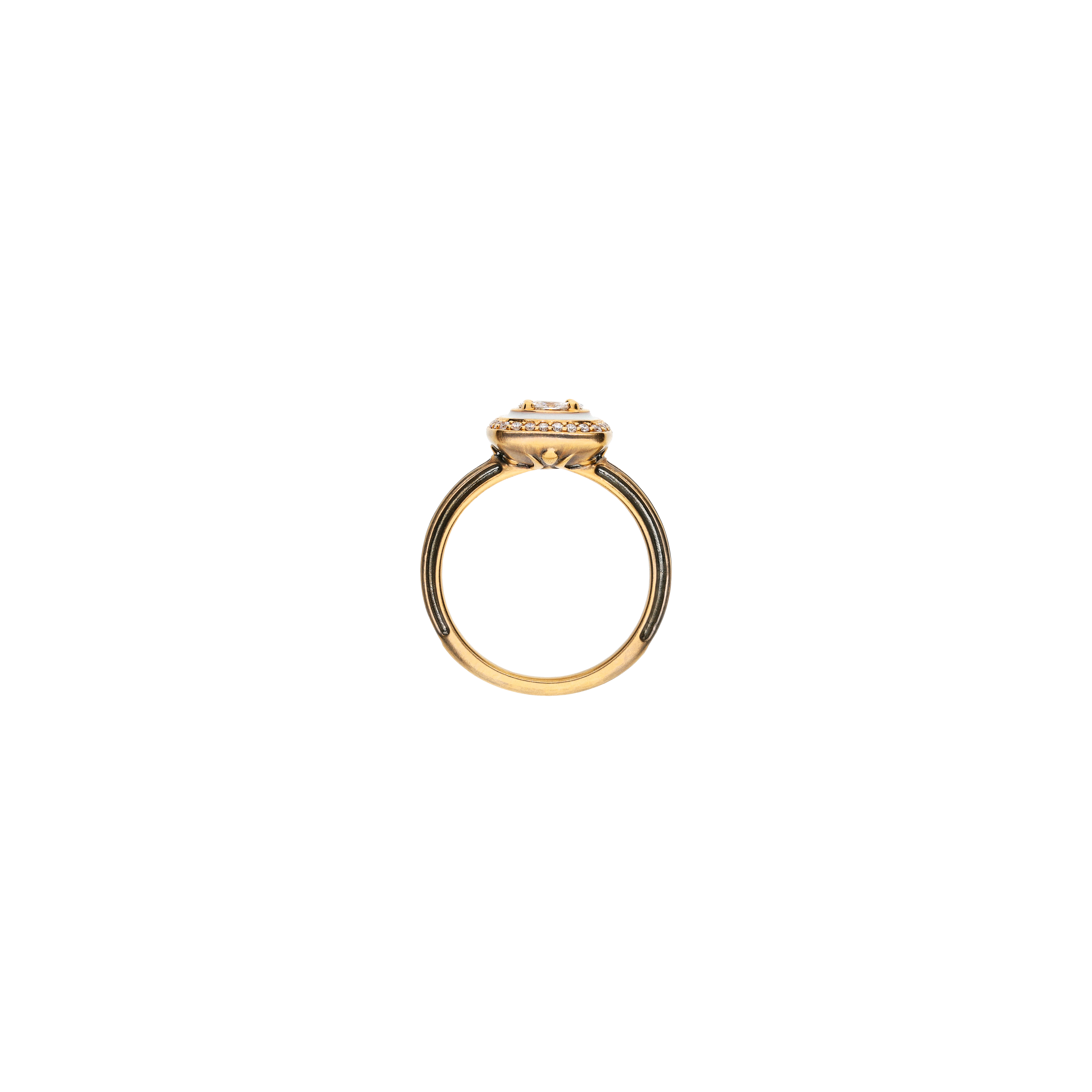 Bartorelli Italian Jewels | ANELLO IN ORO ROSA SATINATO CON DIAMANTI E AGATA BIANCA - VR27759DEWHP (3)