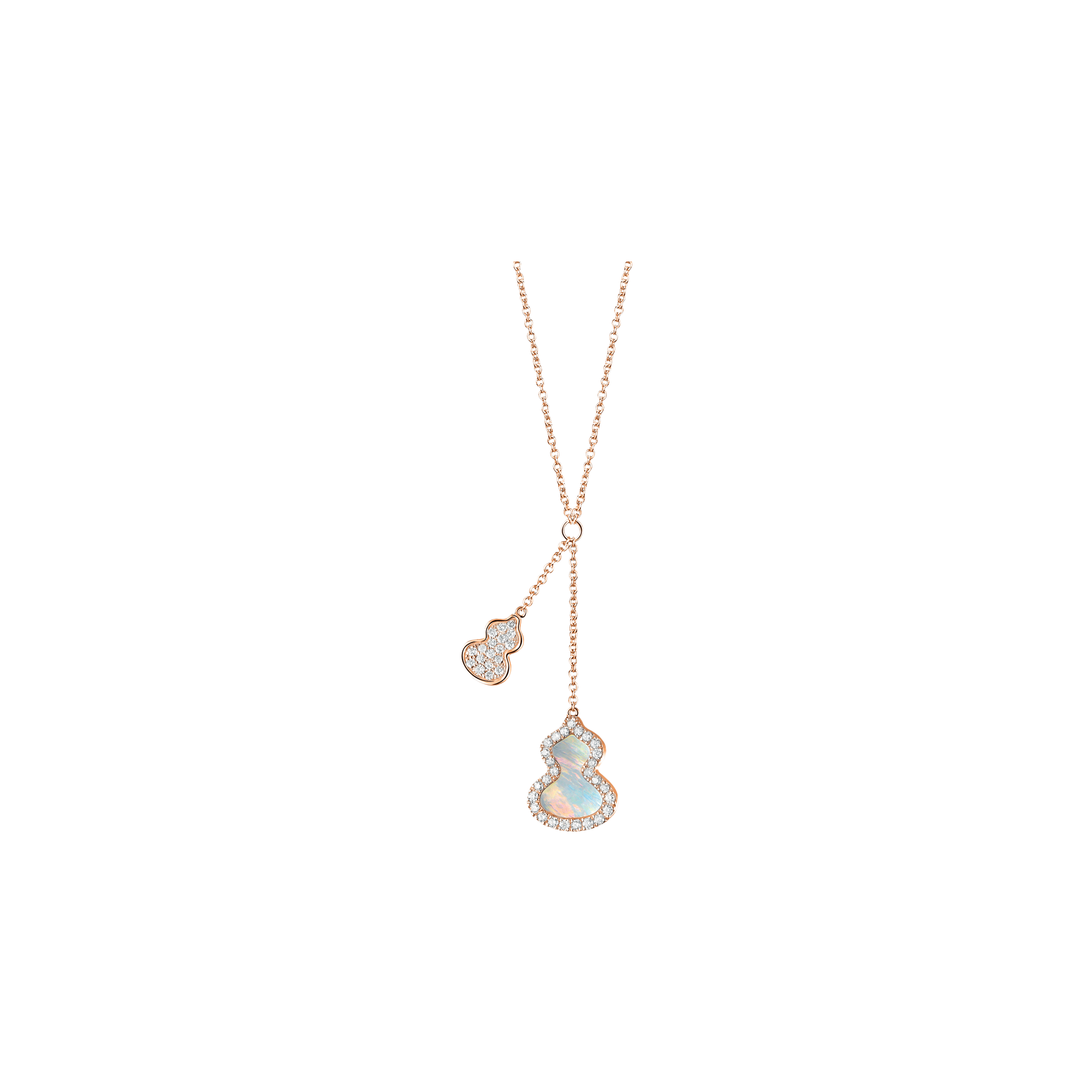 Qeelin | COLLANA PETITE WULU IN ORO ROSA CON DIAMANTI E MADREPERLA - WUNPT8BRGMP (1)
