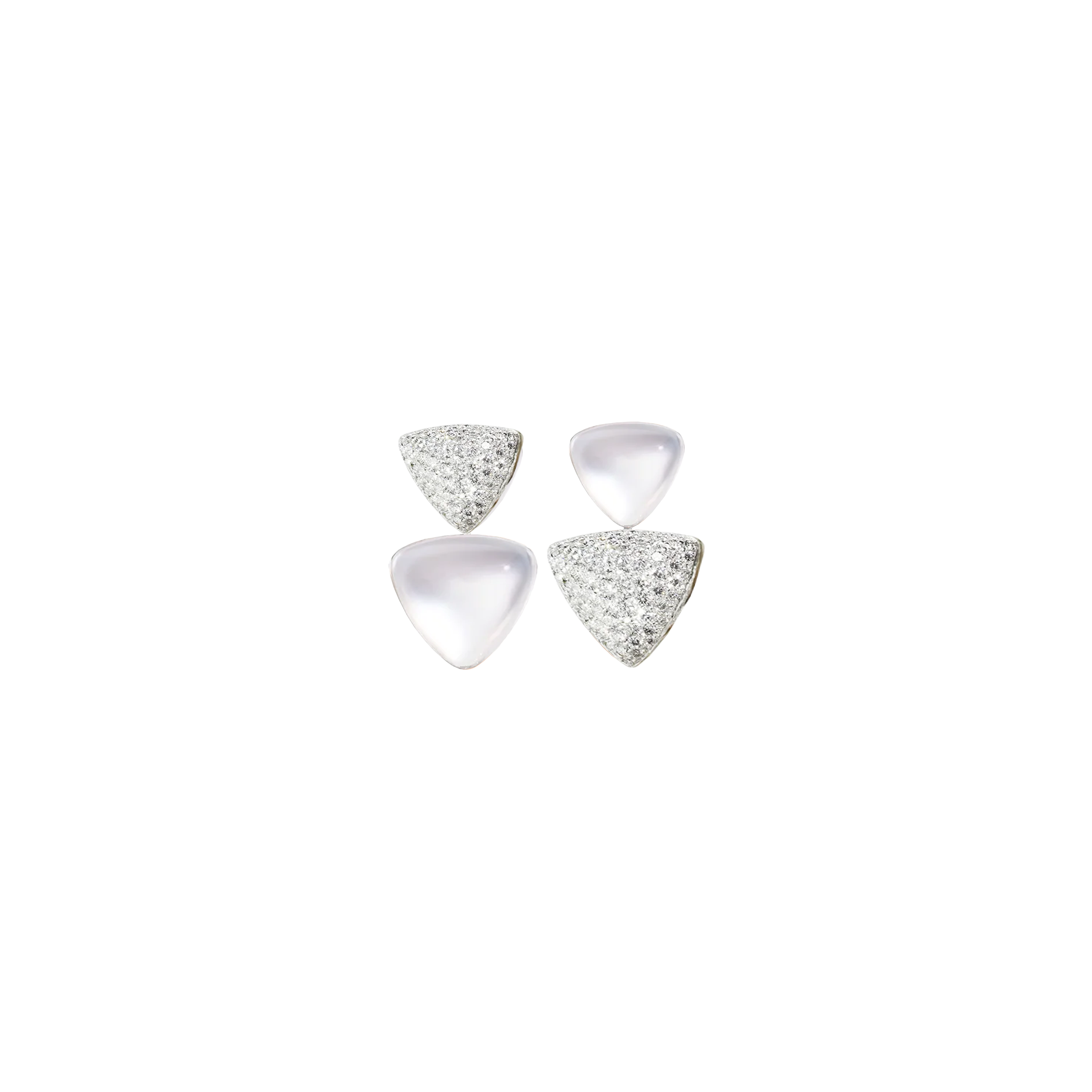 Vhernier | ORECCHINI FRECCIA IN ORO BIANCO, DIAMANTI, MADREPERLA BIANCA E CRISTALLO DI ROCCA - PG1601B0550 (1)