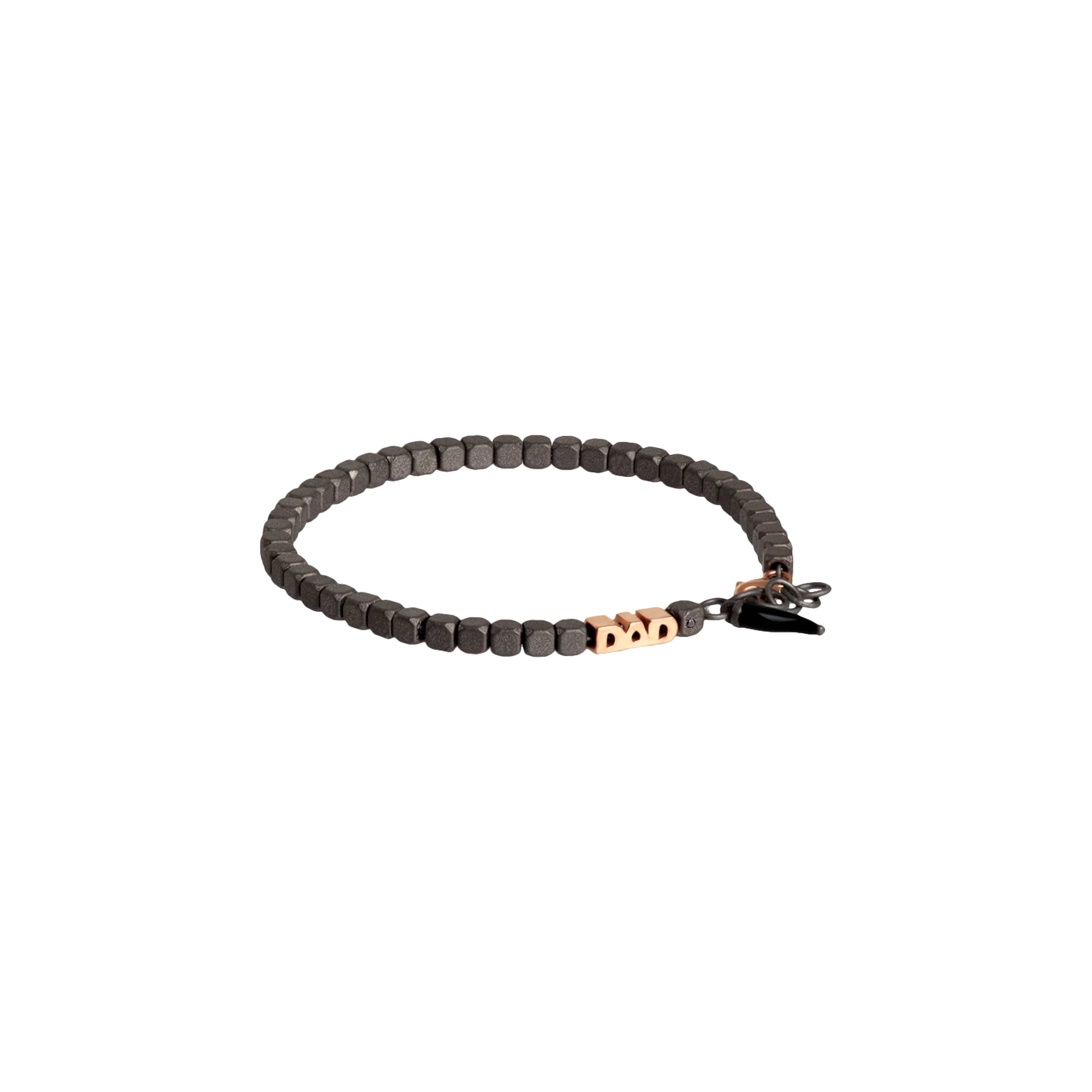 Mano | J . | BRACCIALE CUBY DAD IN ORO ROSSO 9 KT E CORNETTO NERO - MINBRTRGCUPDAD - MINBRTRGCUP_DAD (1)