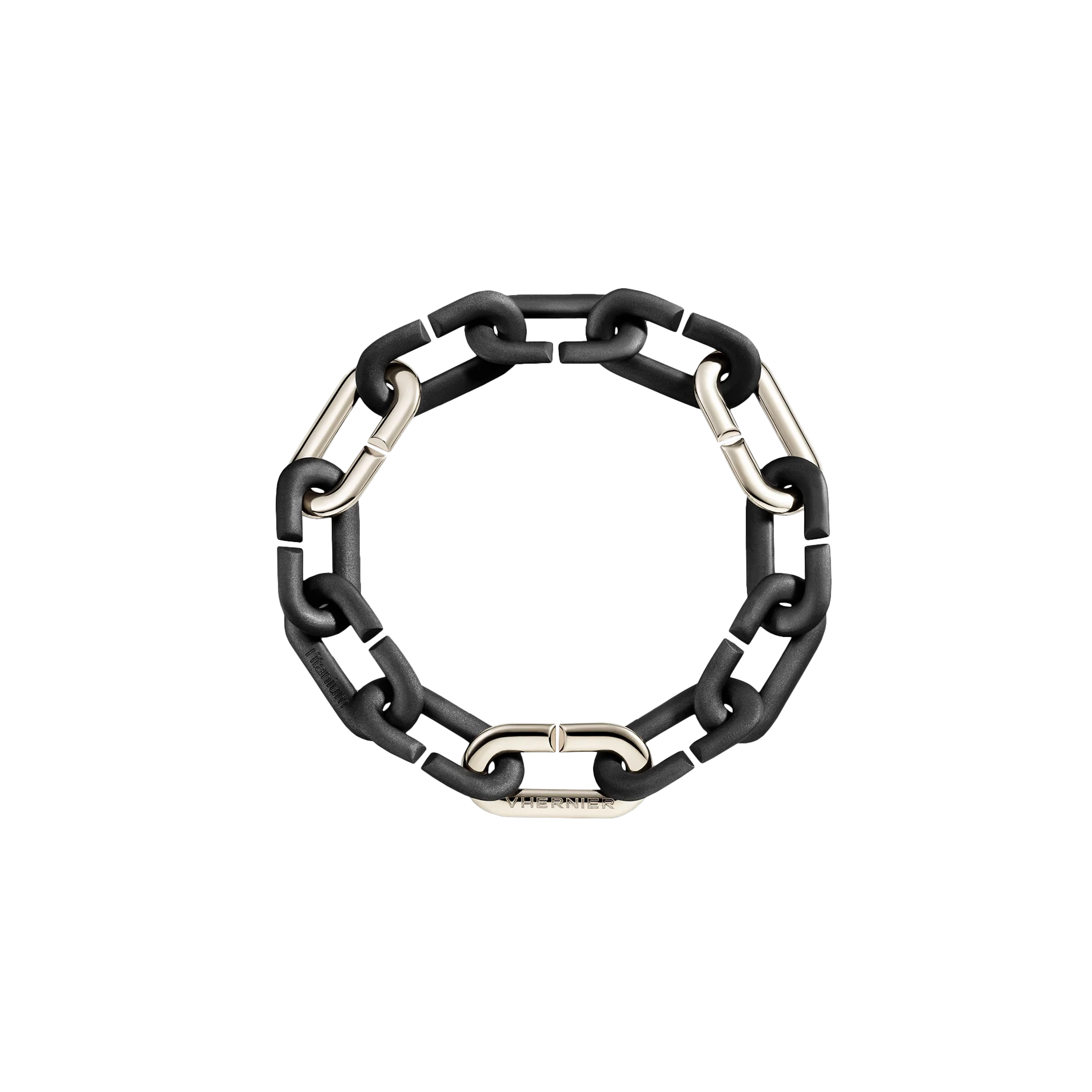 Vhernier | BRACCIALE MON JEU IN TITANIO NERO E ORO BIANCO 18K - T01332BR615 (1)